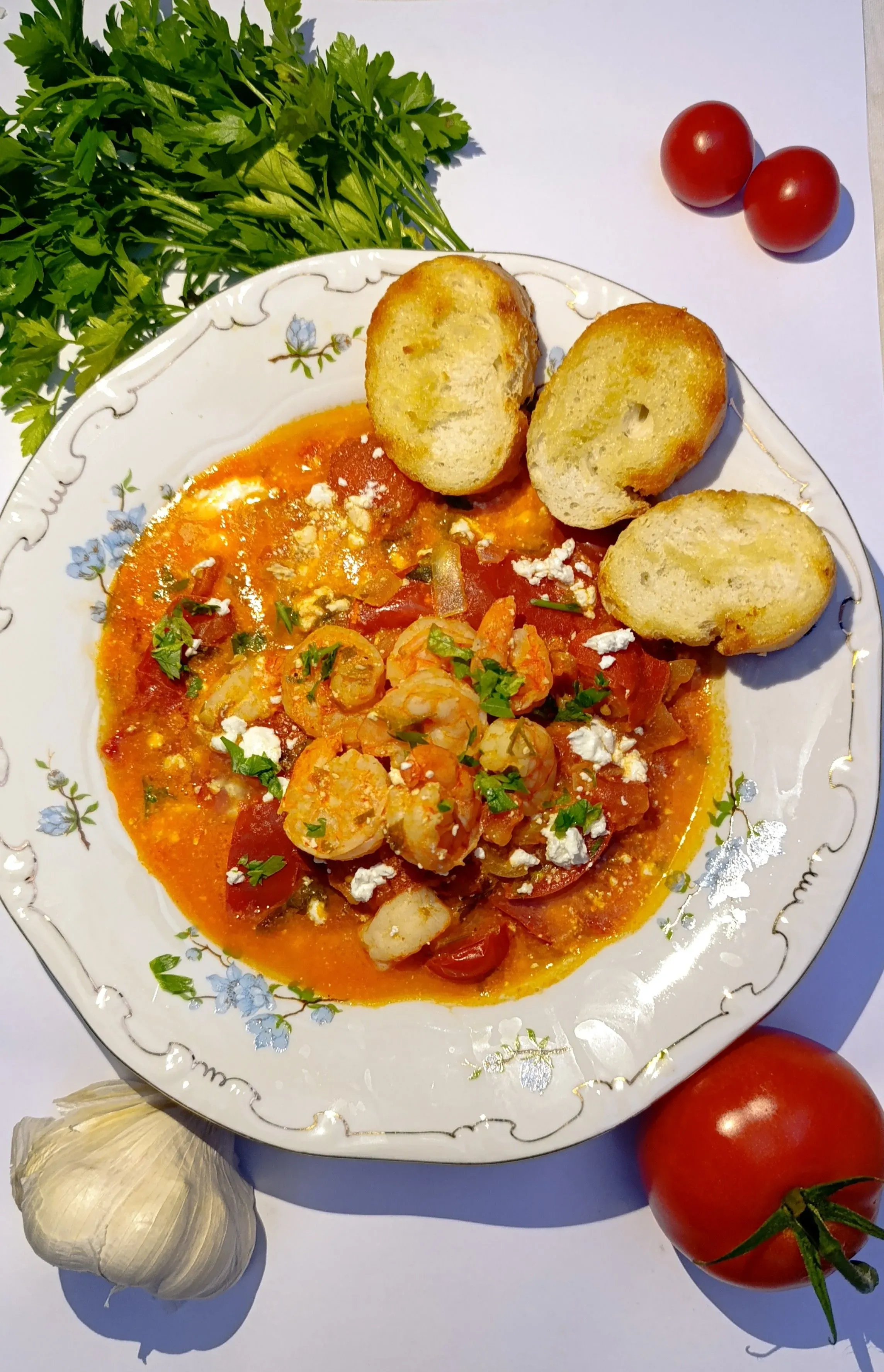 garnéla saganaki