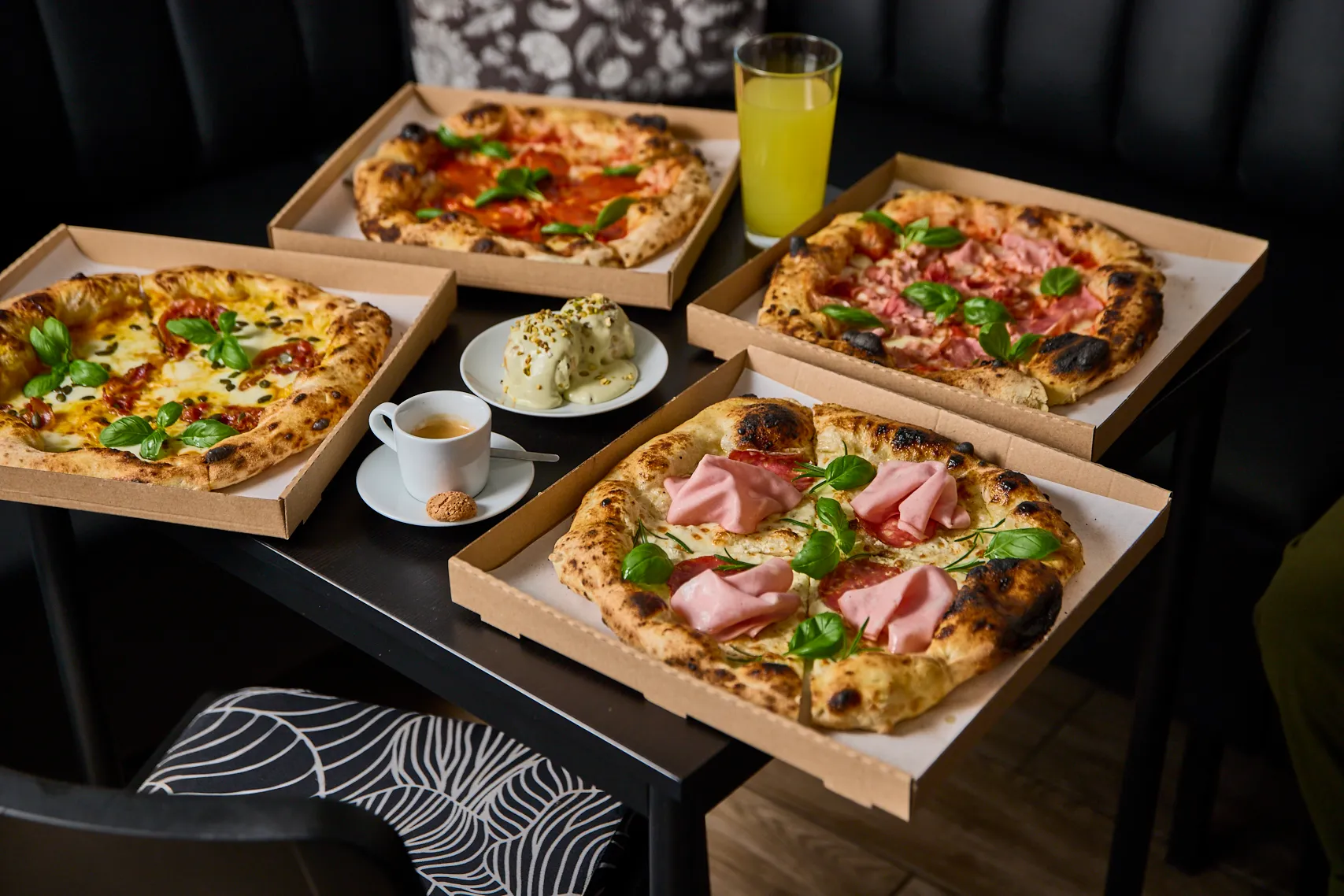 Az Olasz Meló négyféle pizzája