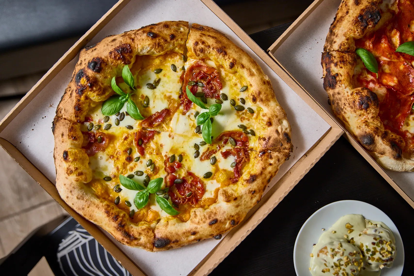 Sütőtökkrémes alapú pizza is kapható az Olasz Melóban