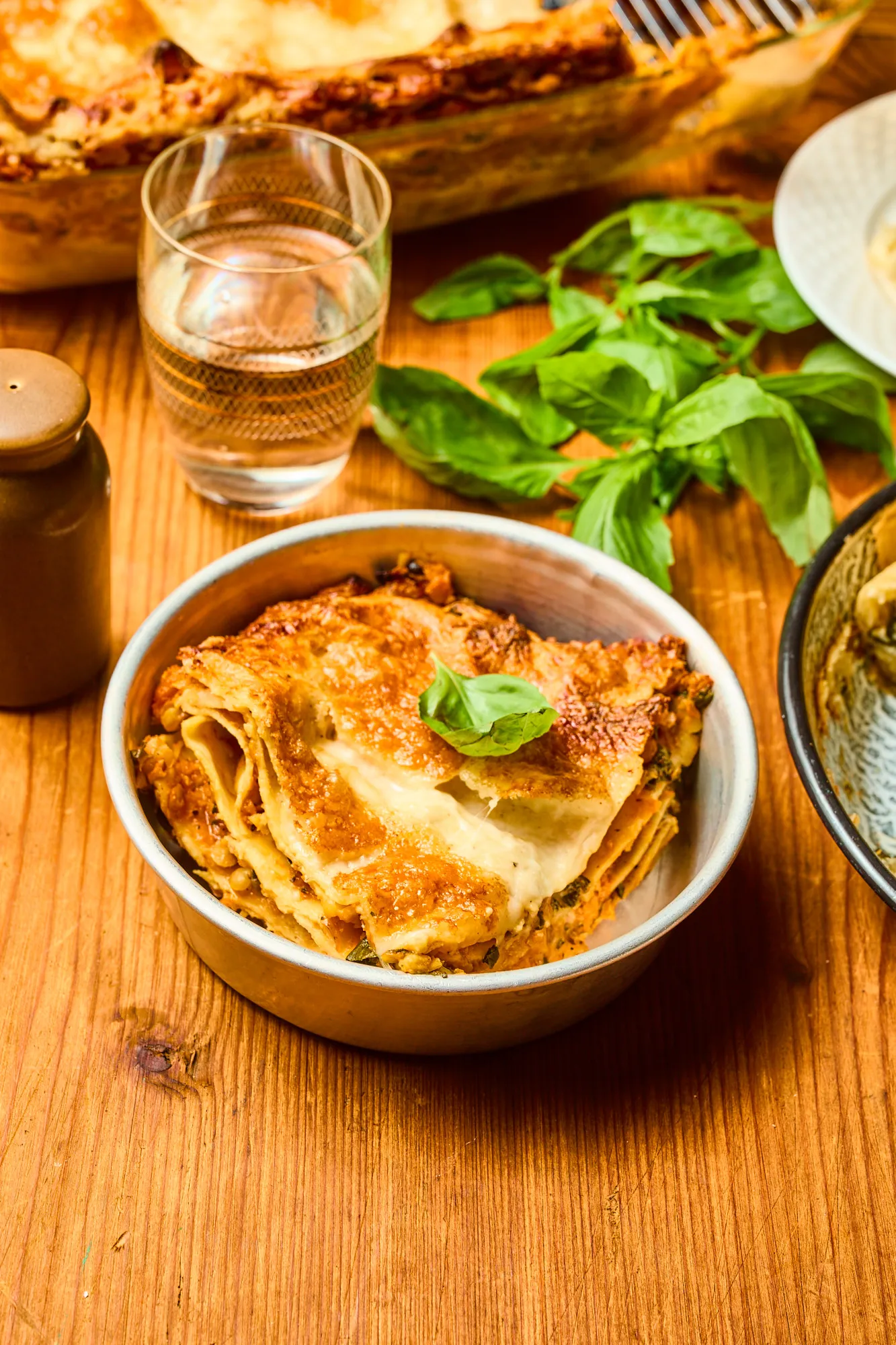Vega paradicsomos-spenótos lasagne