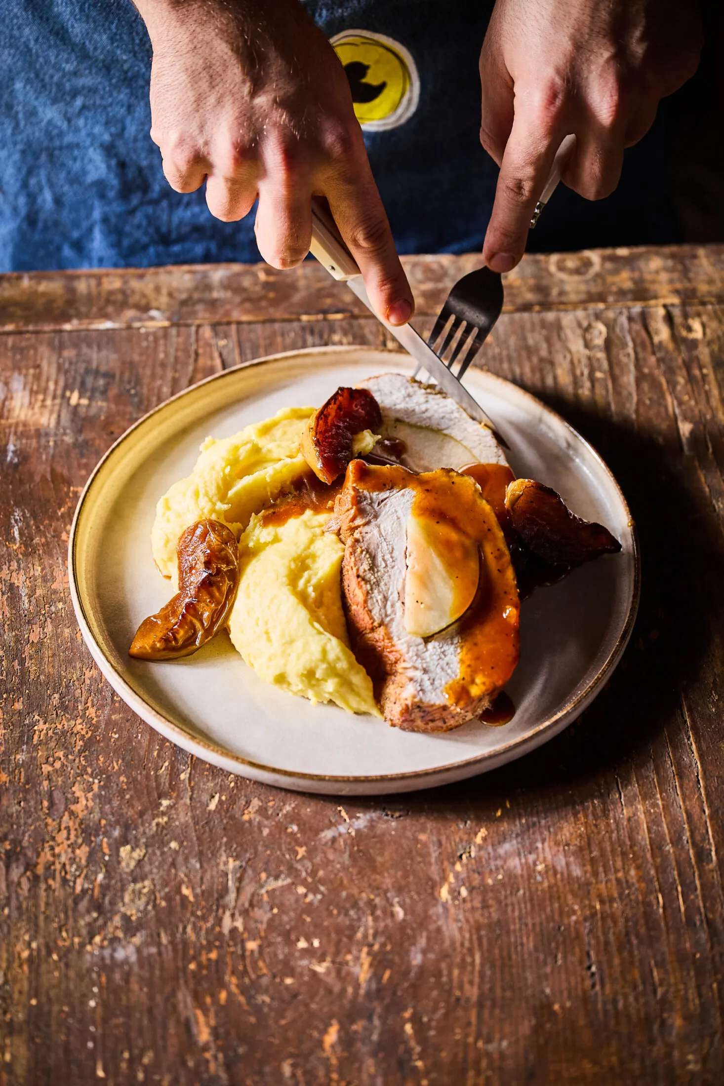 Almával töltött karaj