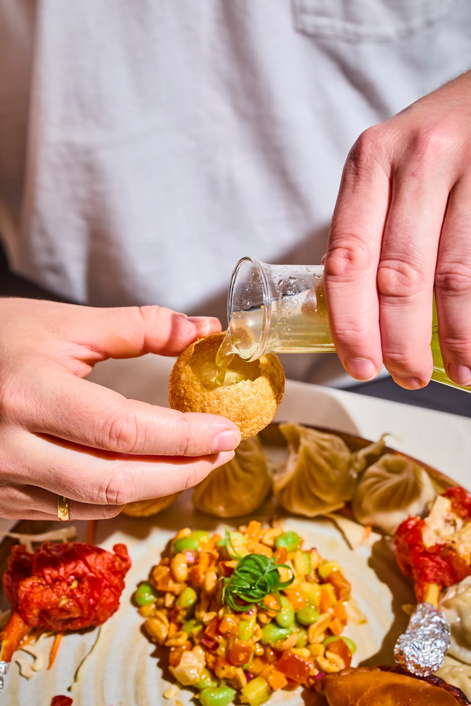 Pani puri az Annapurna Nepáli Étterem étlapjáról