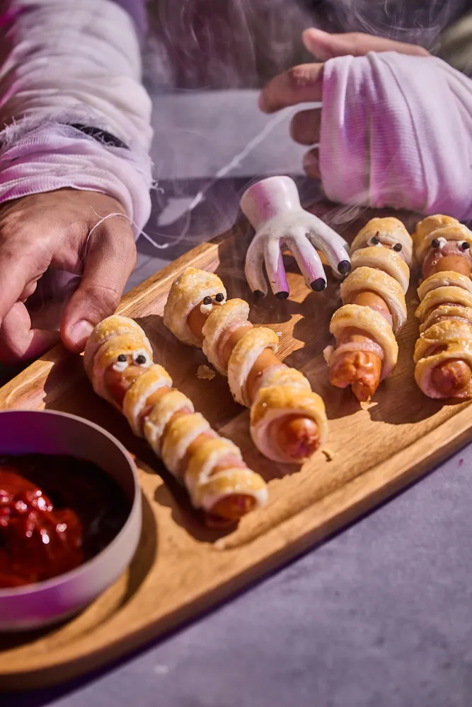 Baconös múmia hot dog