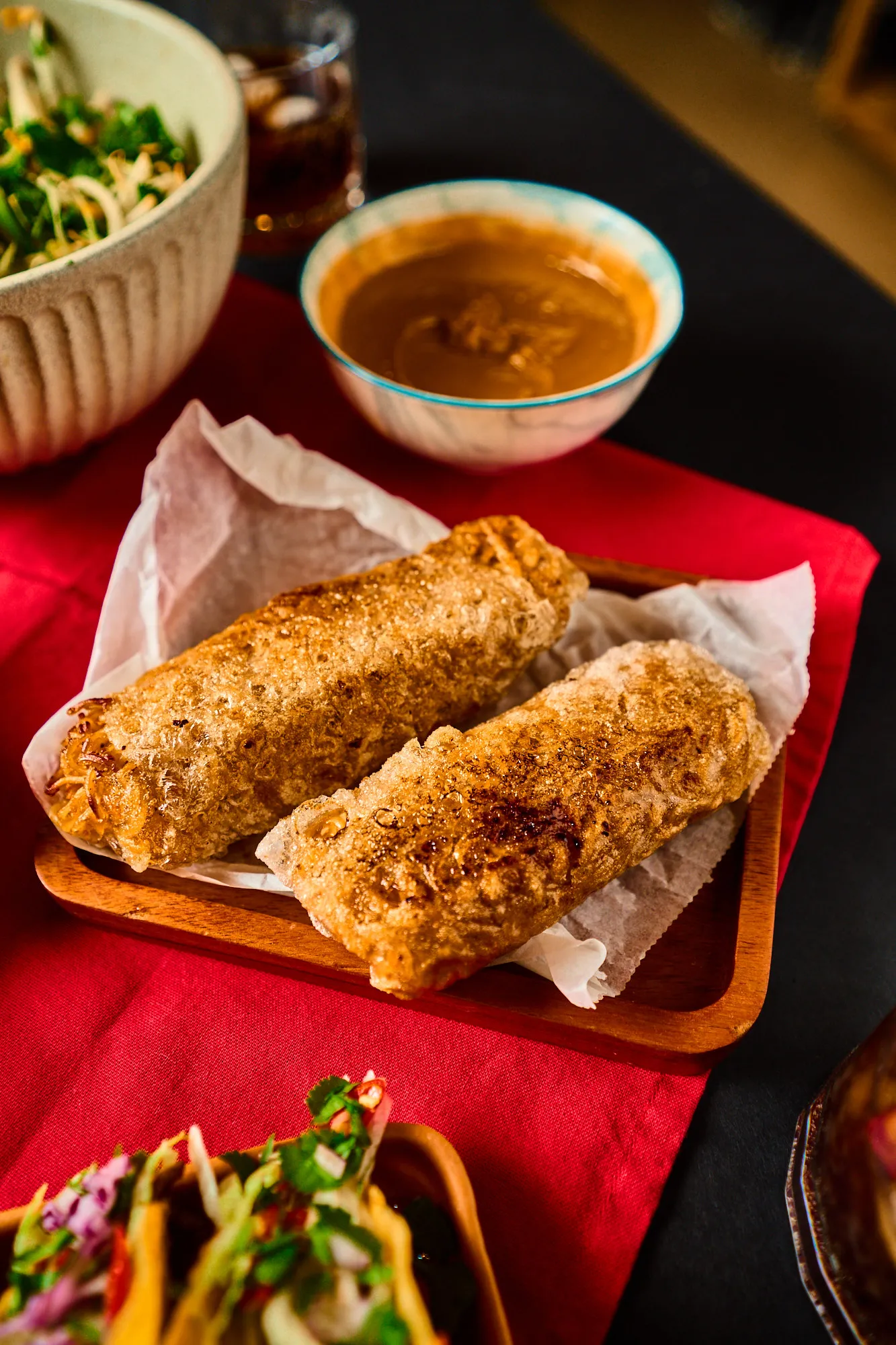 Fokhagymás tavaszi tekercs