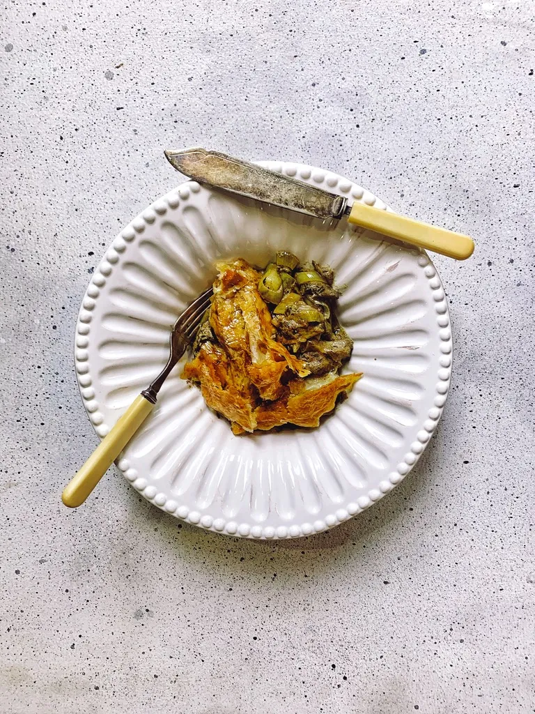 póréhagymás csirkés pite recept