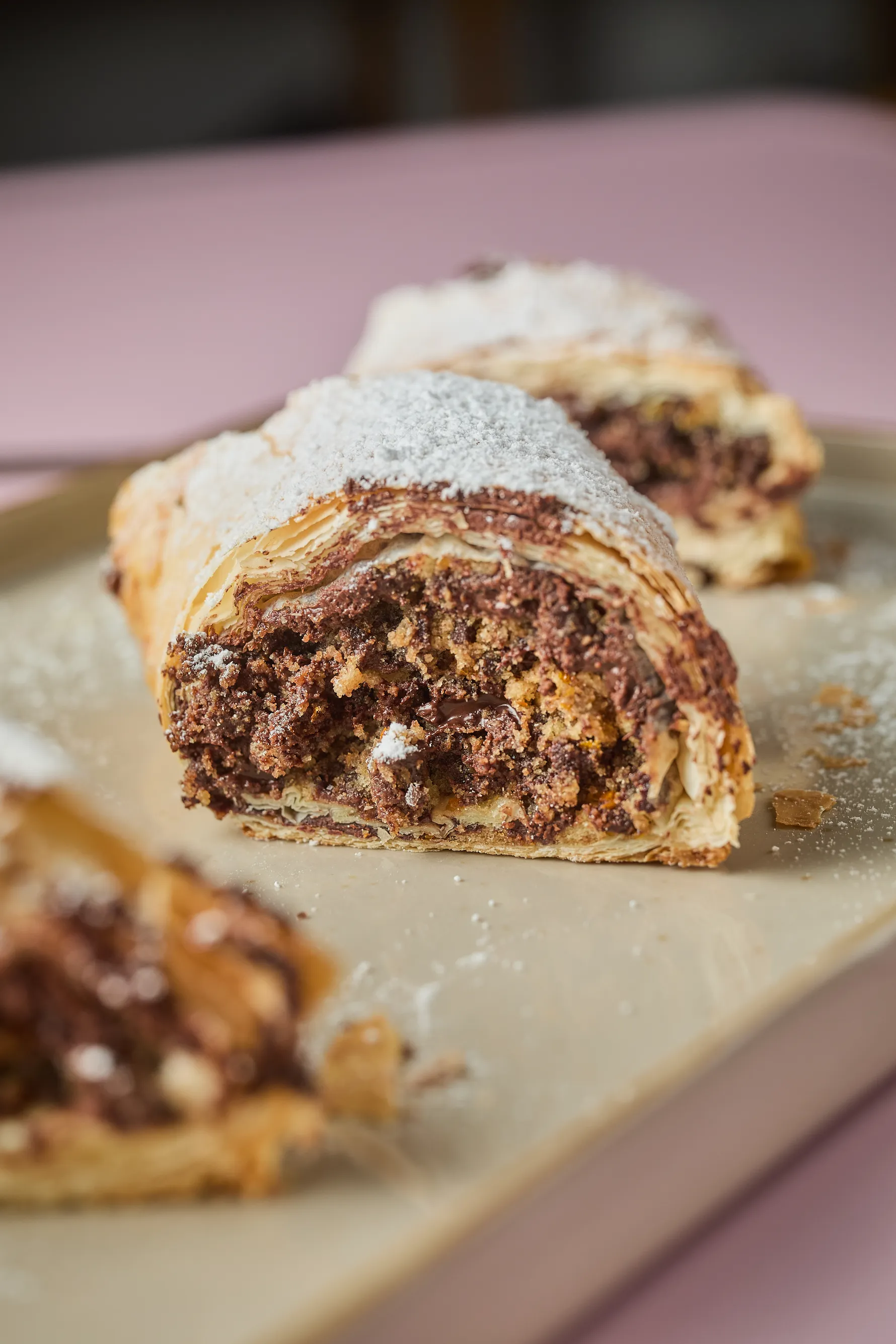 Csokis rétes tányéron