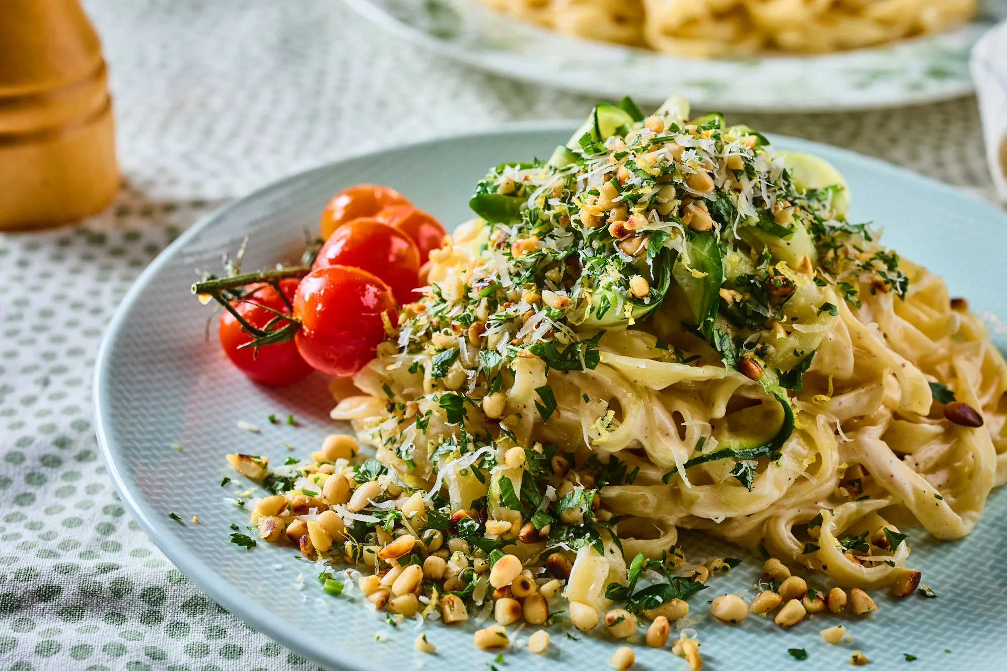 Cukkinis tészta krémes mascarponemártással