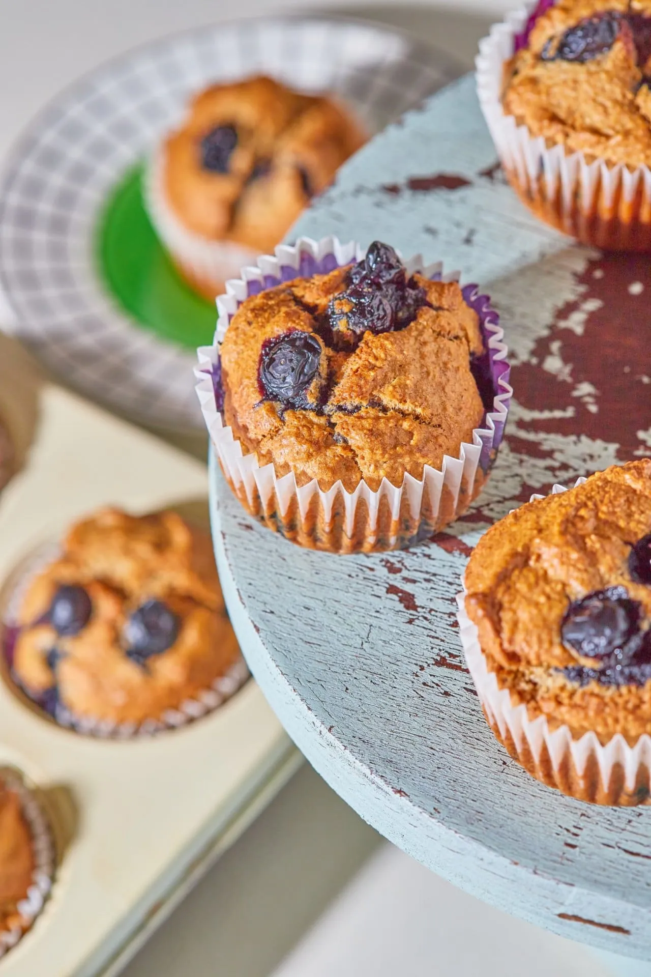 Cukormentes áfonyás zabmuffin