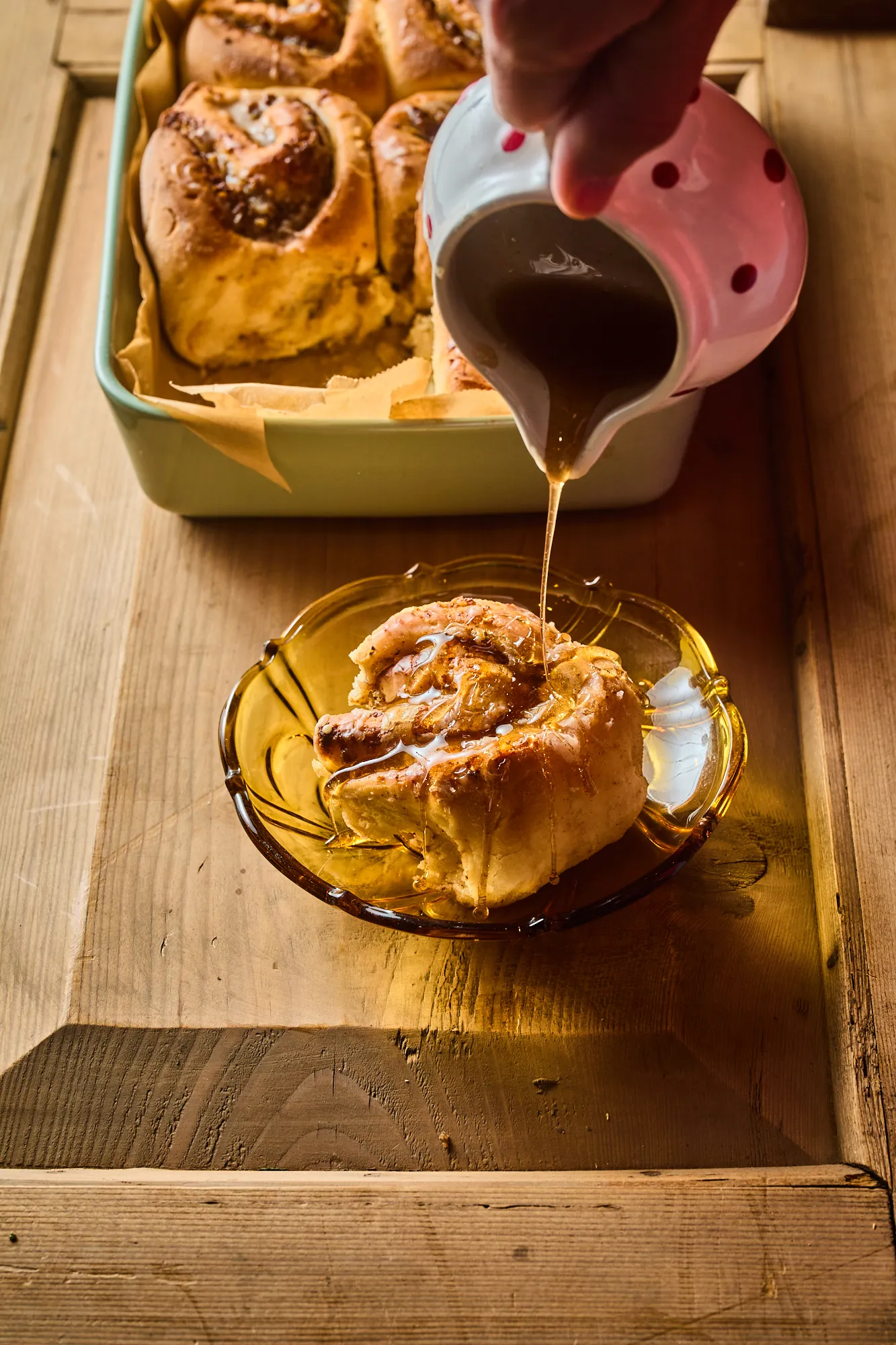 Diós-narancsos csiga mázzal leöntve