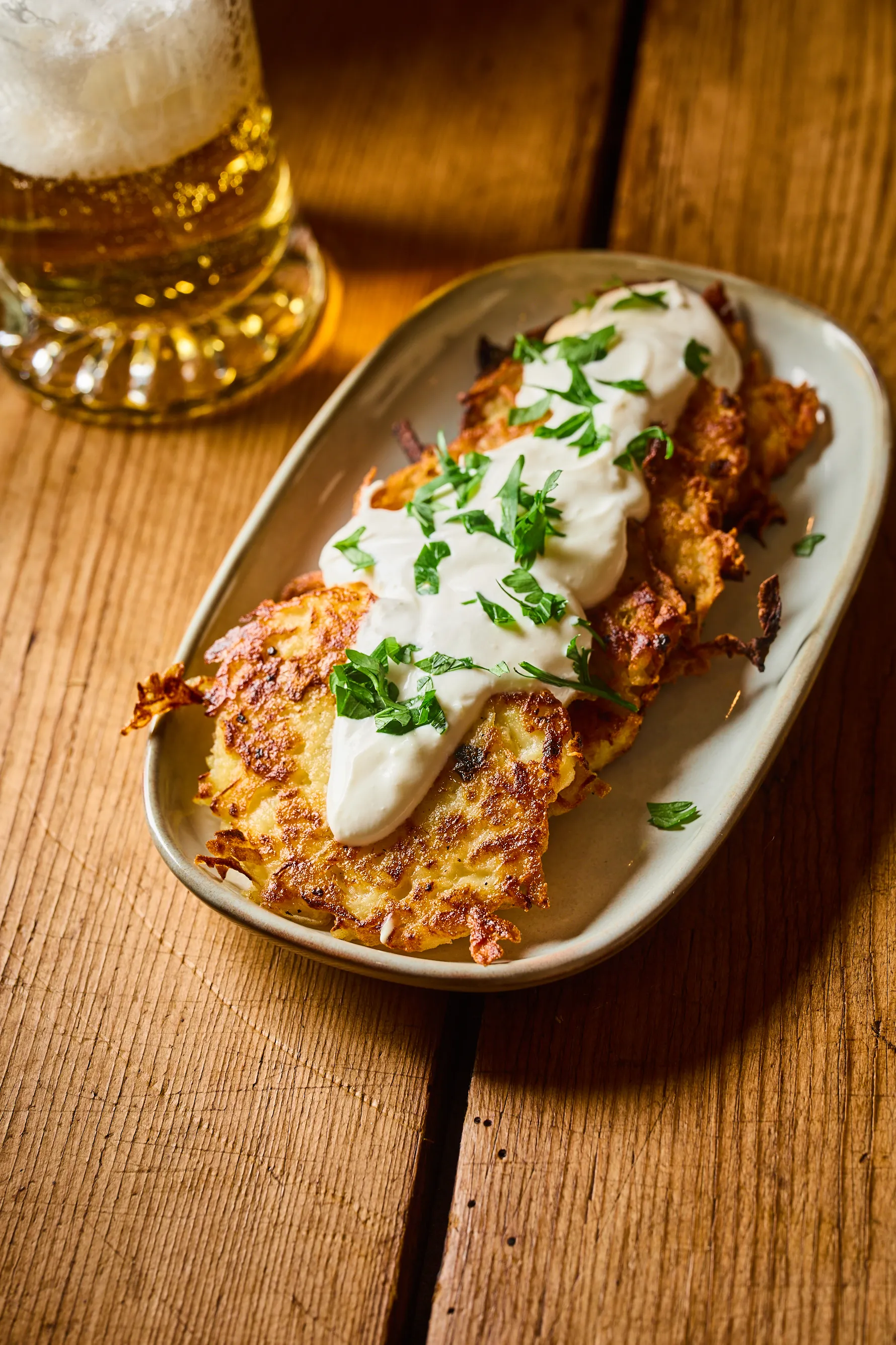 Fokhagymás röszti tejföllel