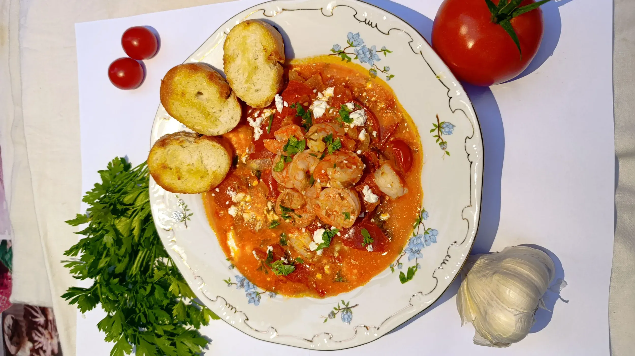 garnéla saganaki