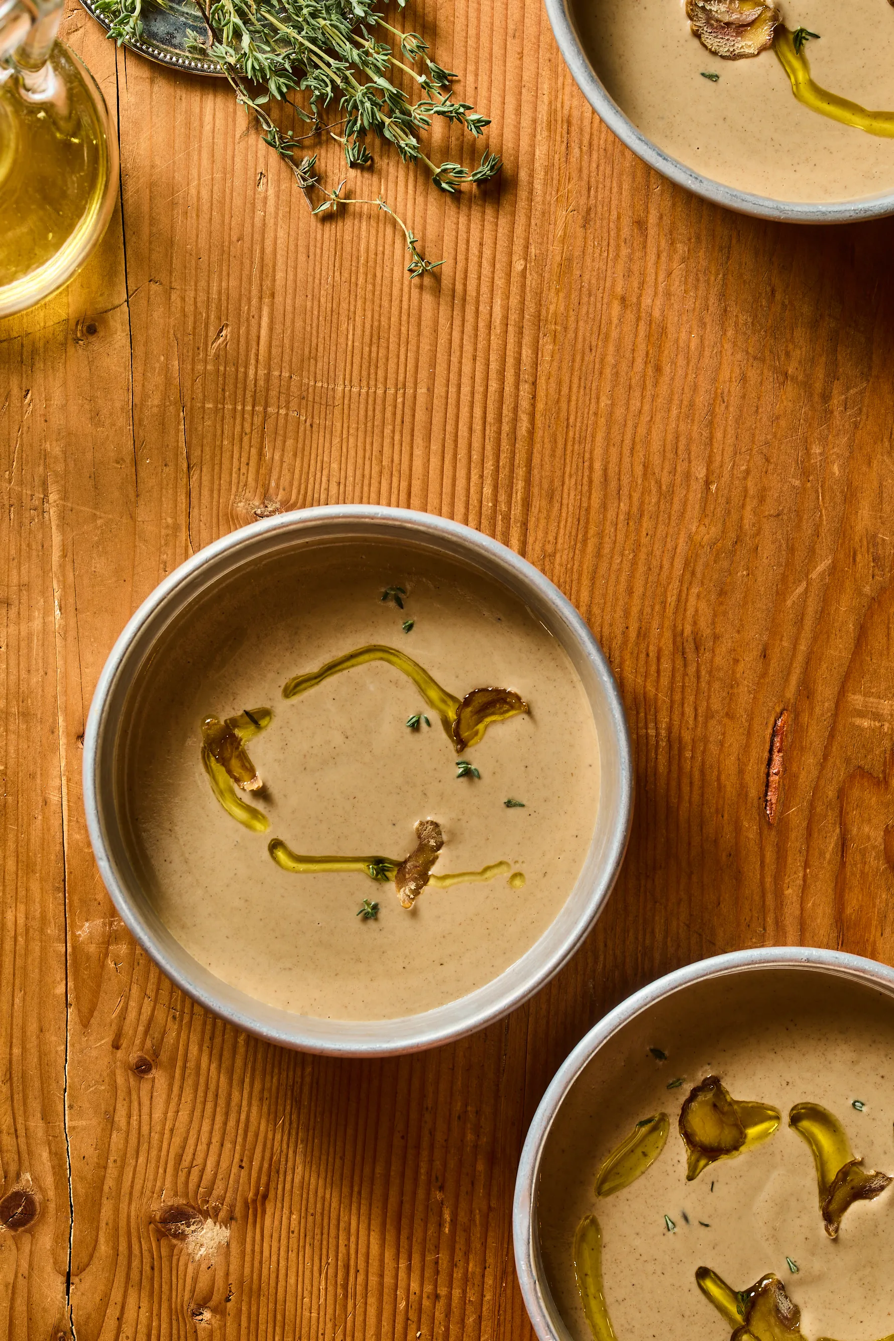 Gesztenyés erdei gombakrémleves