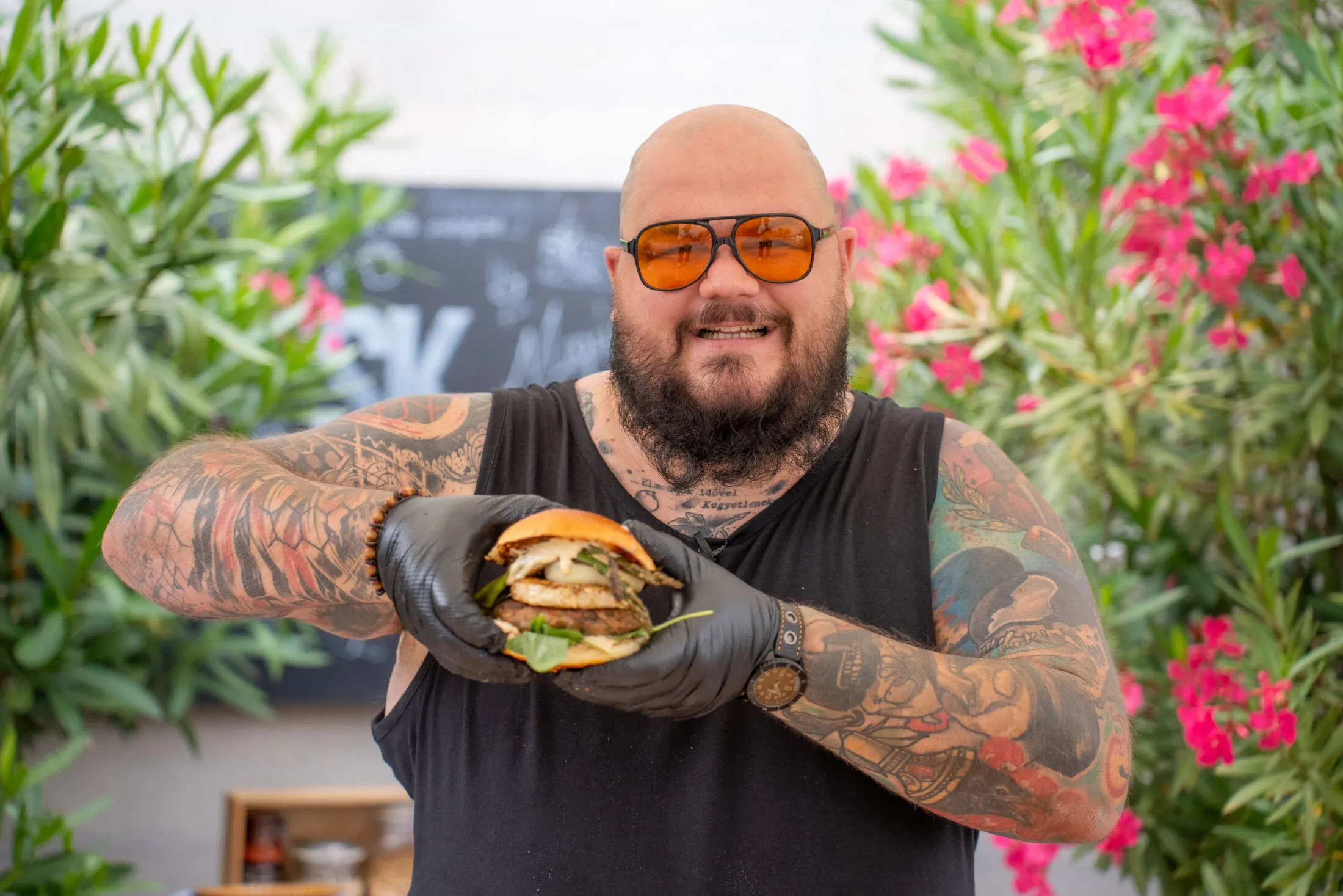 Grillcamembert-es burger
