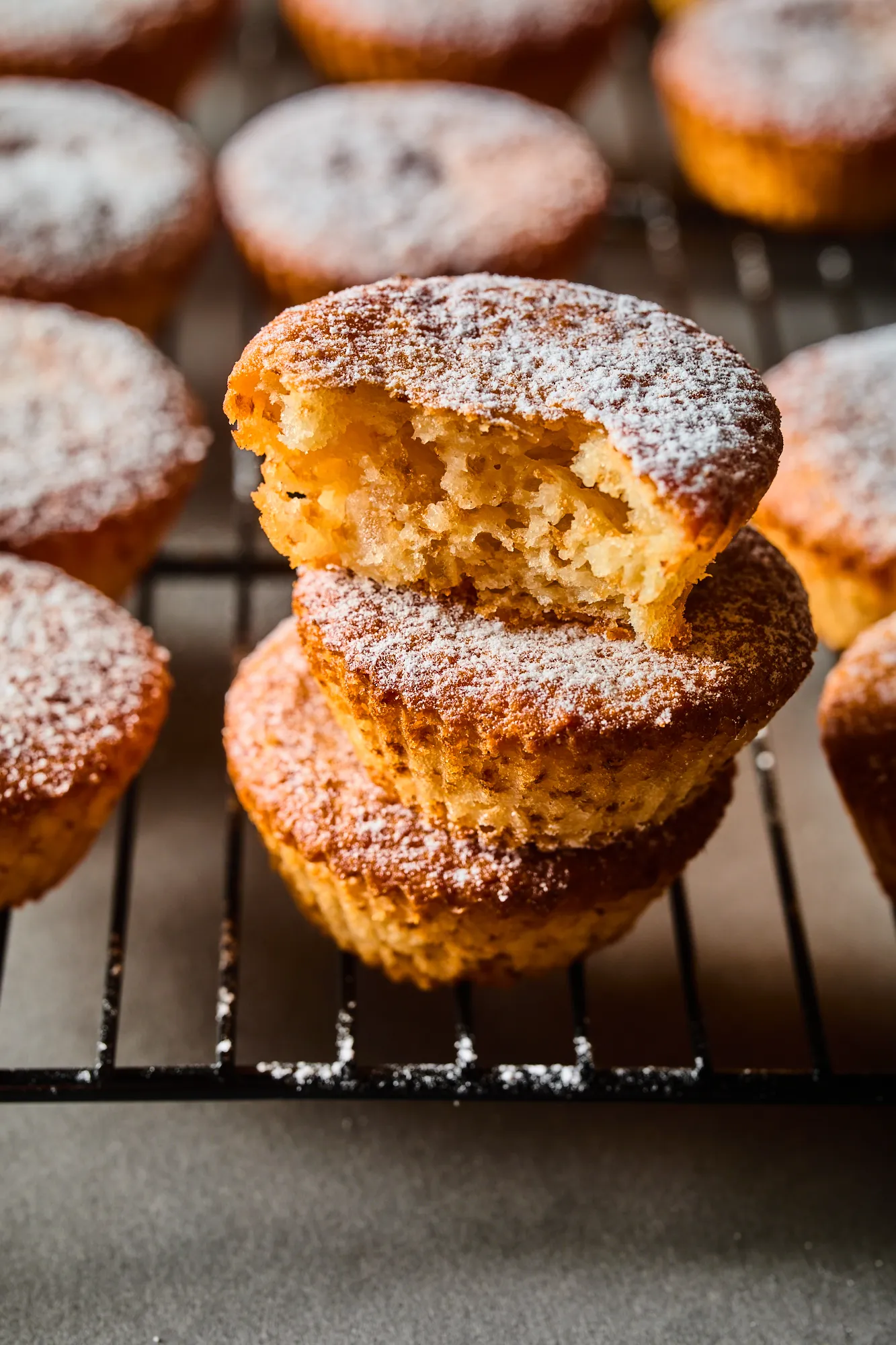 Kandírozott citromos muffin egymásra pakolva