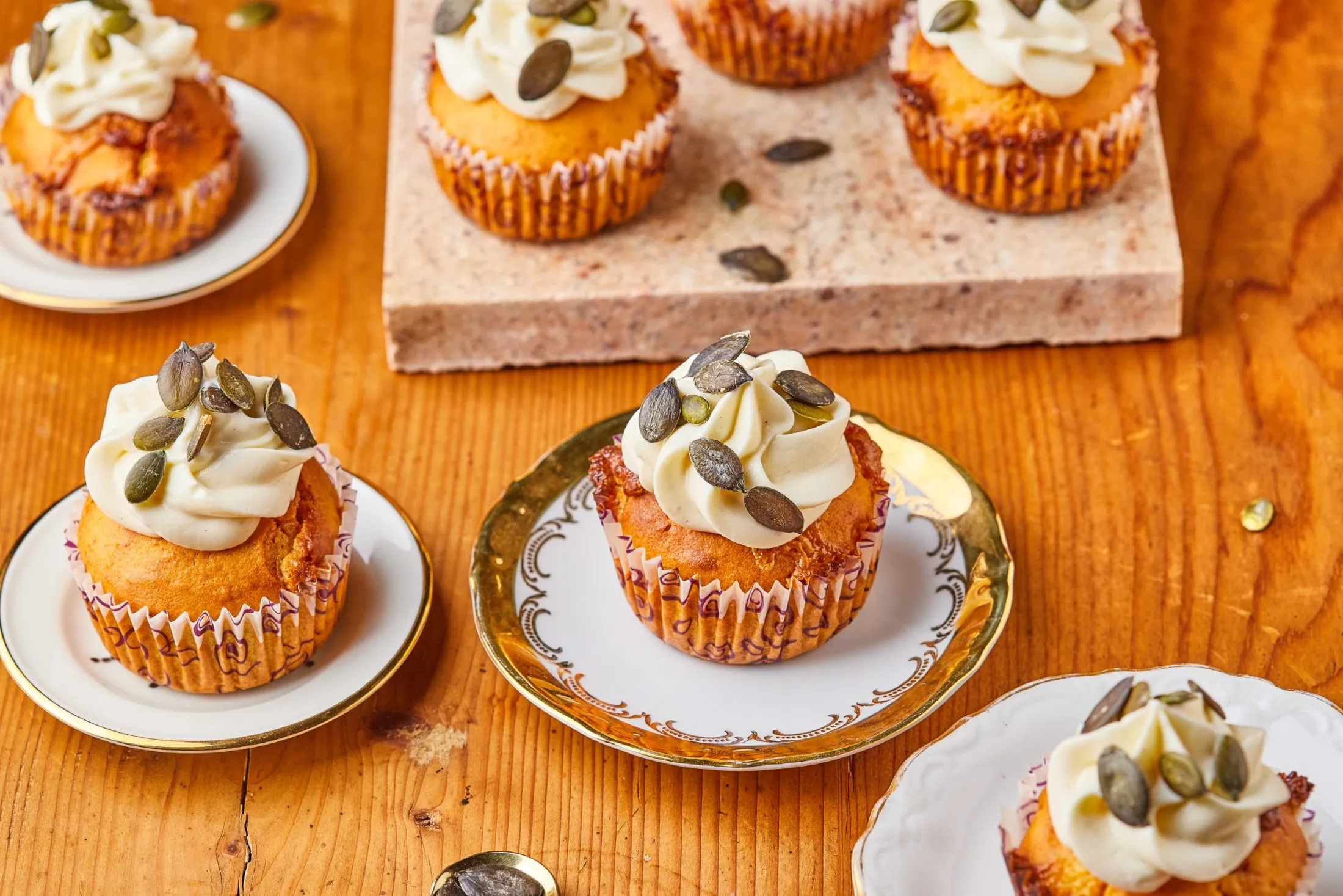 fehér csokis sütőtökös muffin
