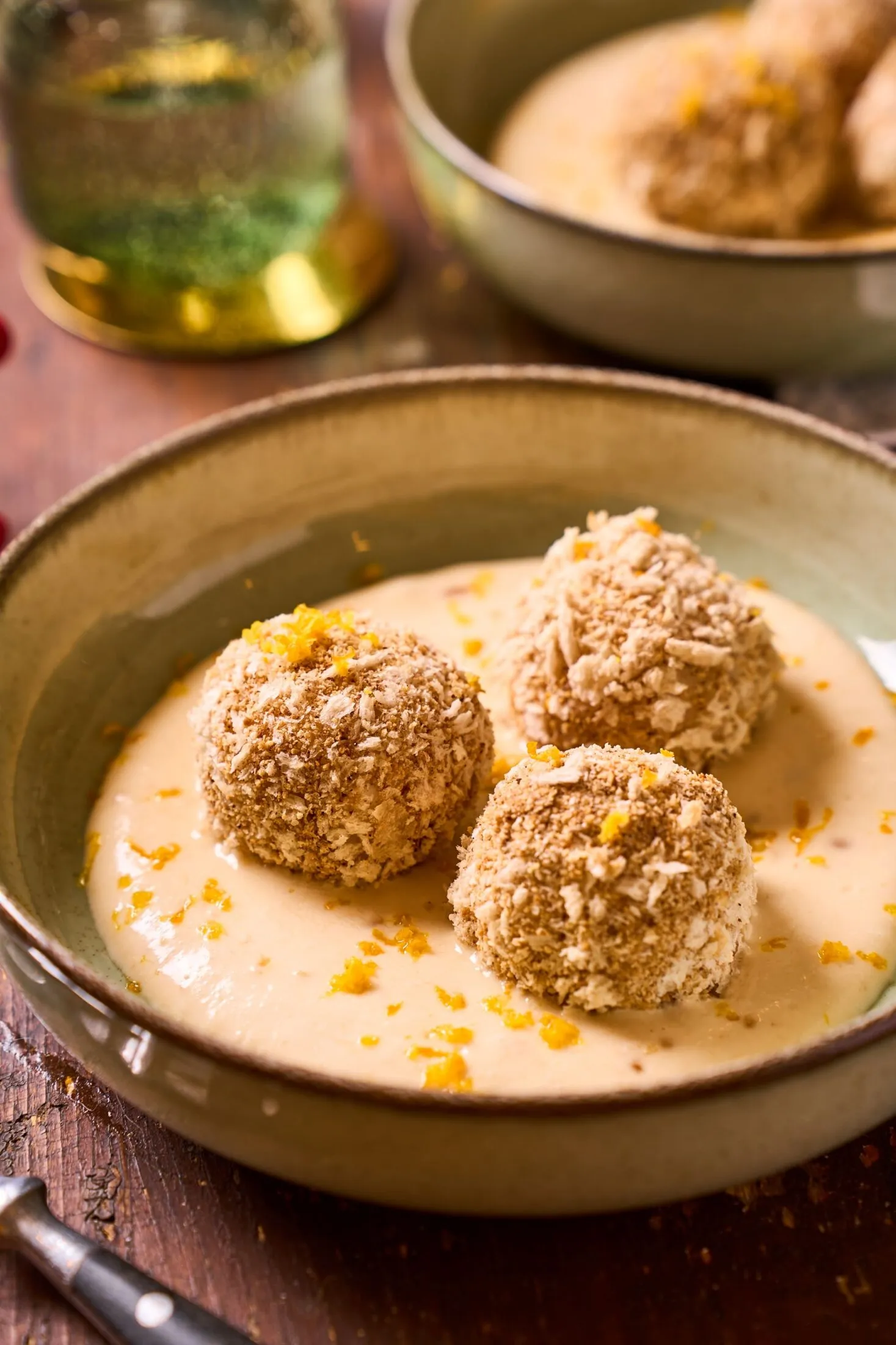 Karácsonyi fűszerezésű „túrógombóc”