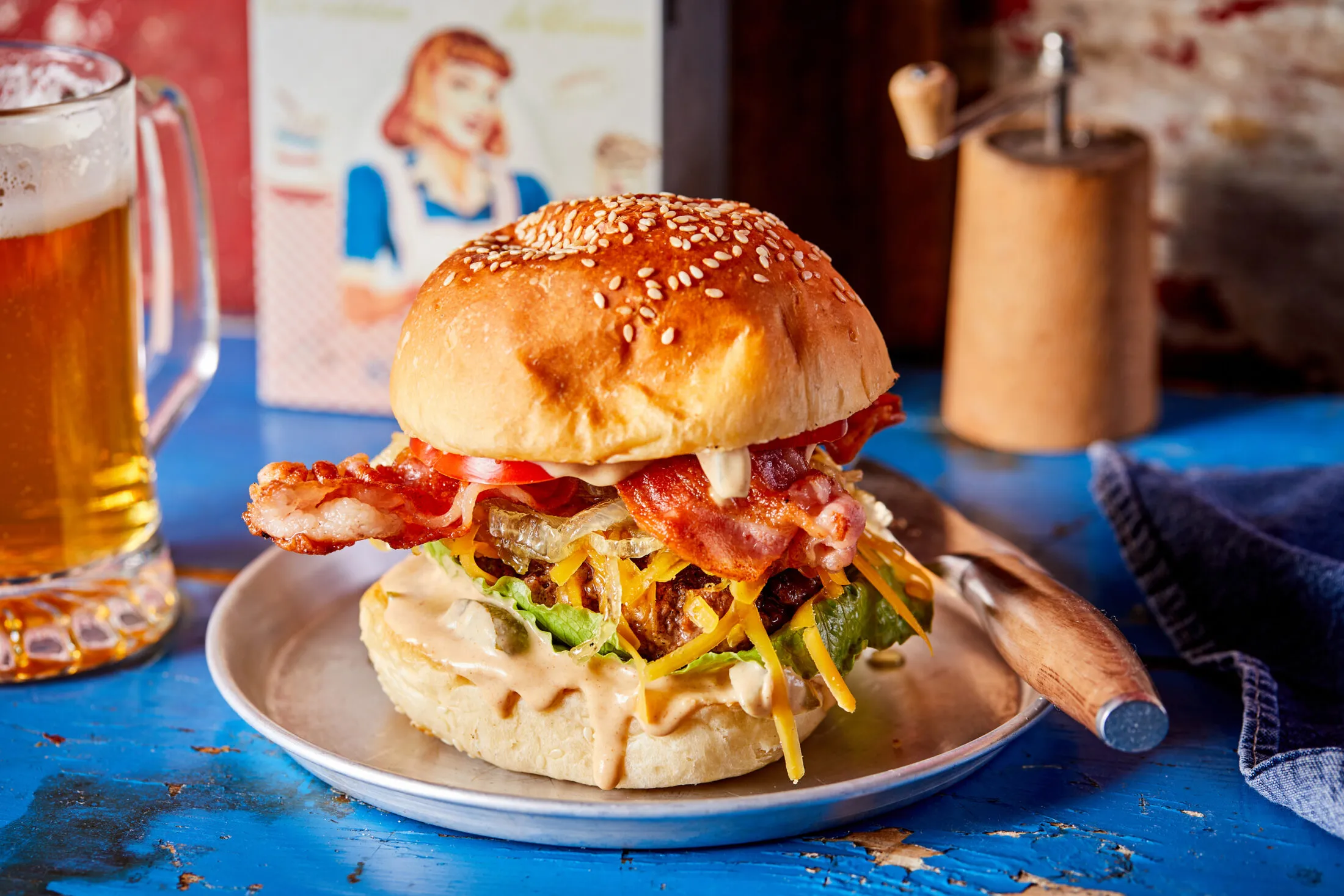 klasszik amerikai hamburger