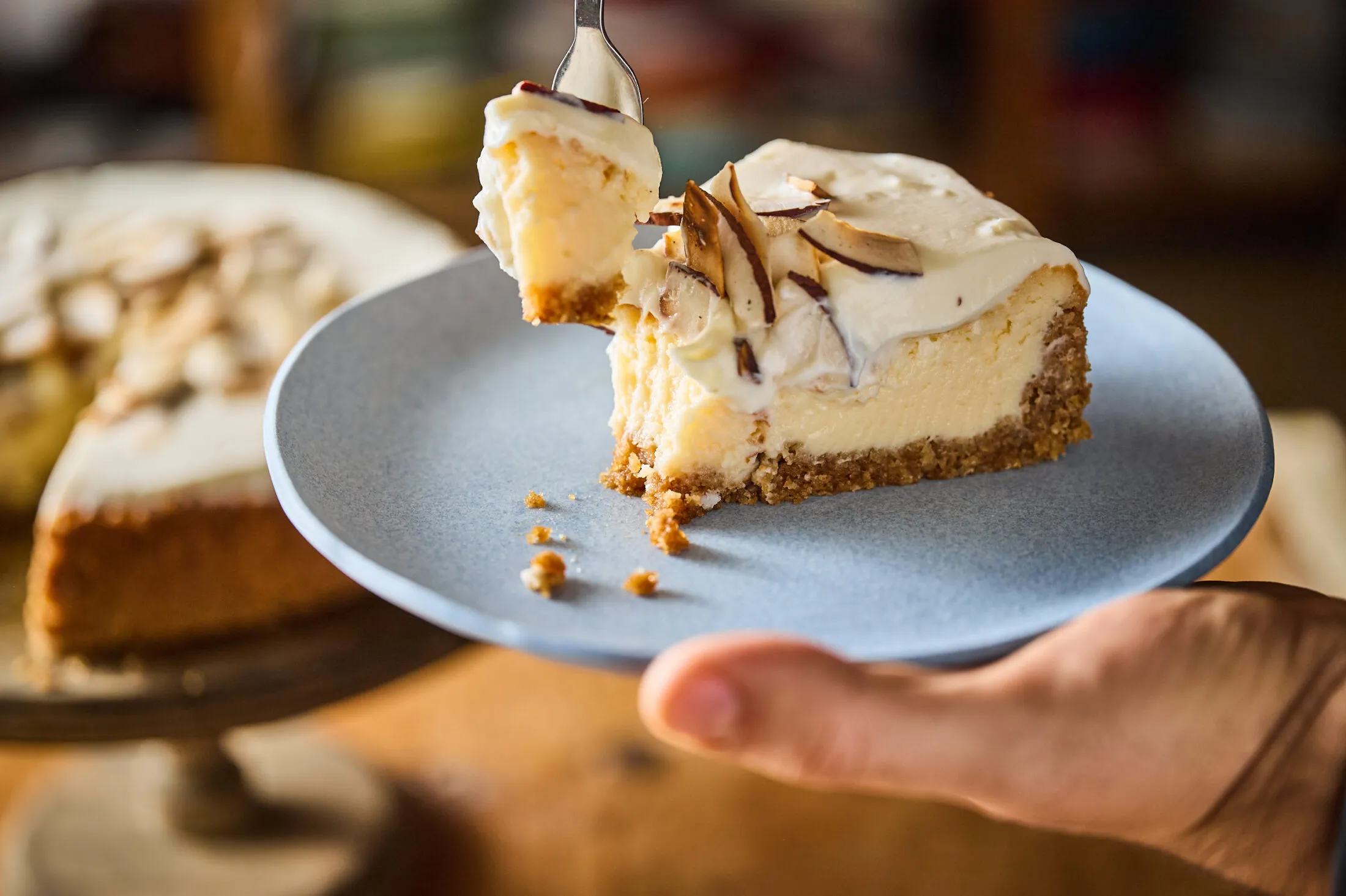 Kókuszos sajttorta szelet