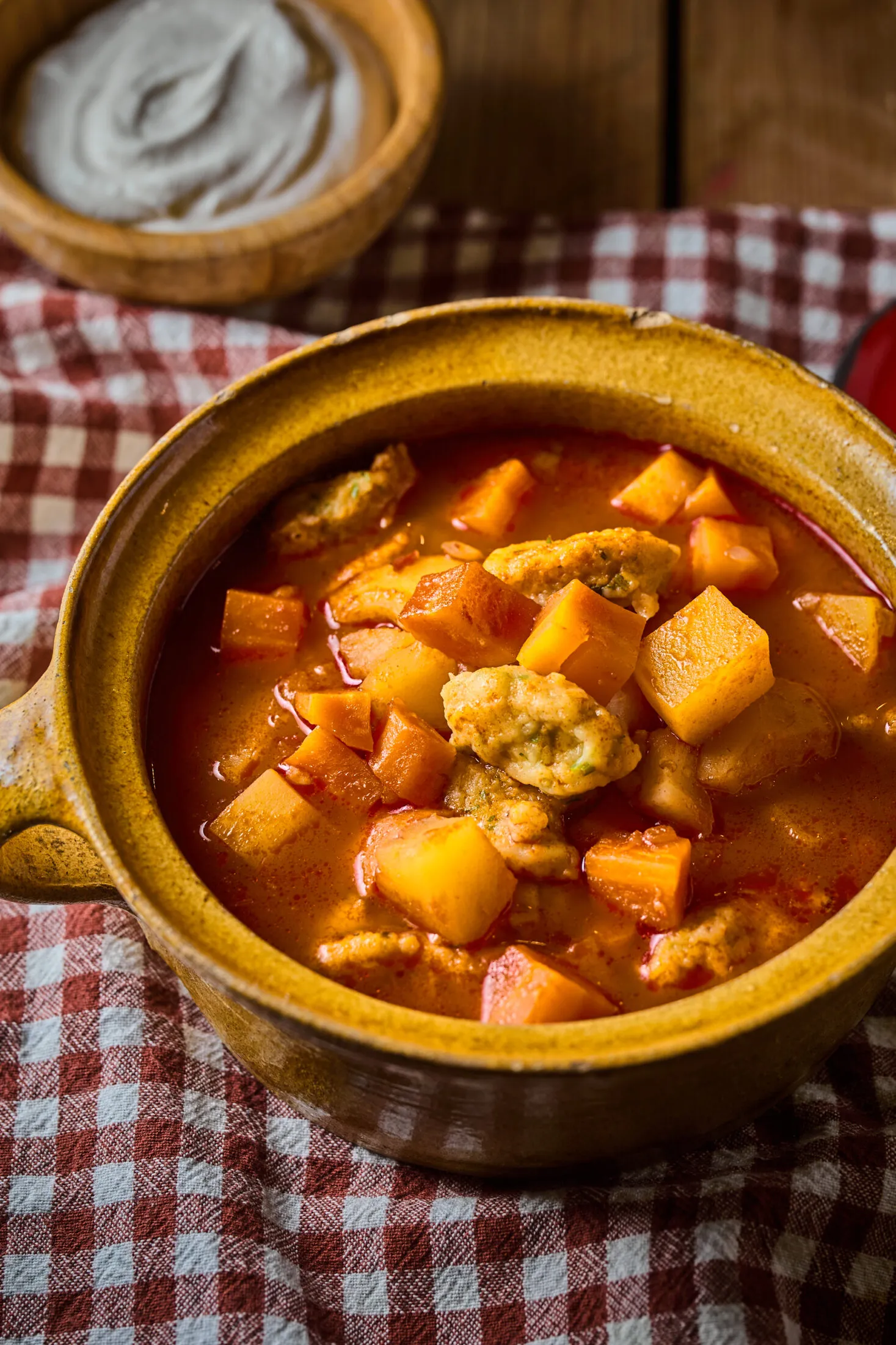 Krumpli gulyás sok zöldséggel