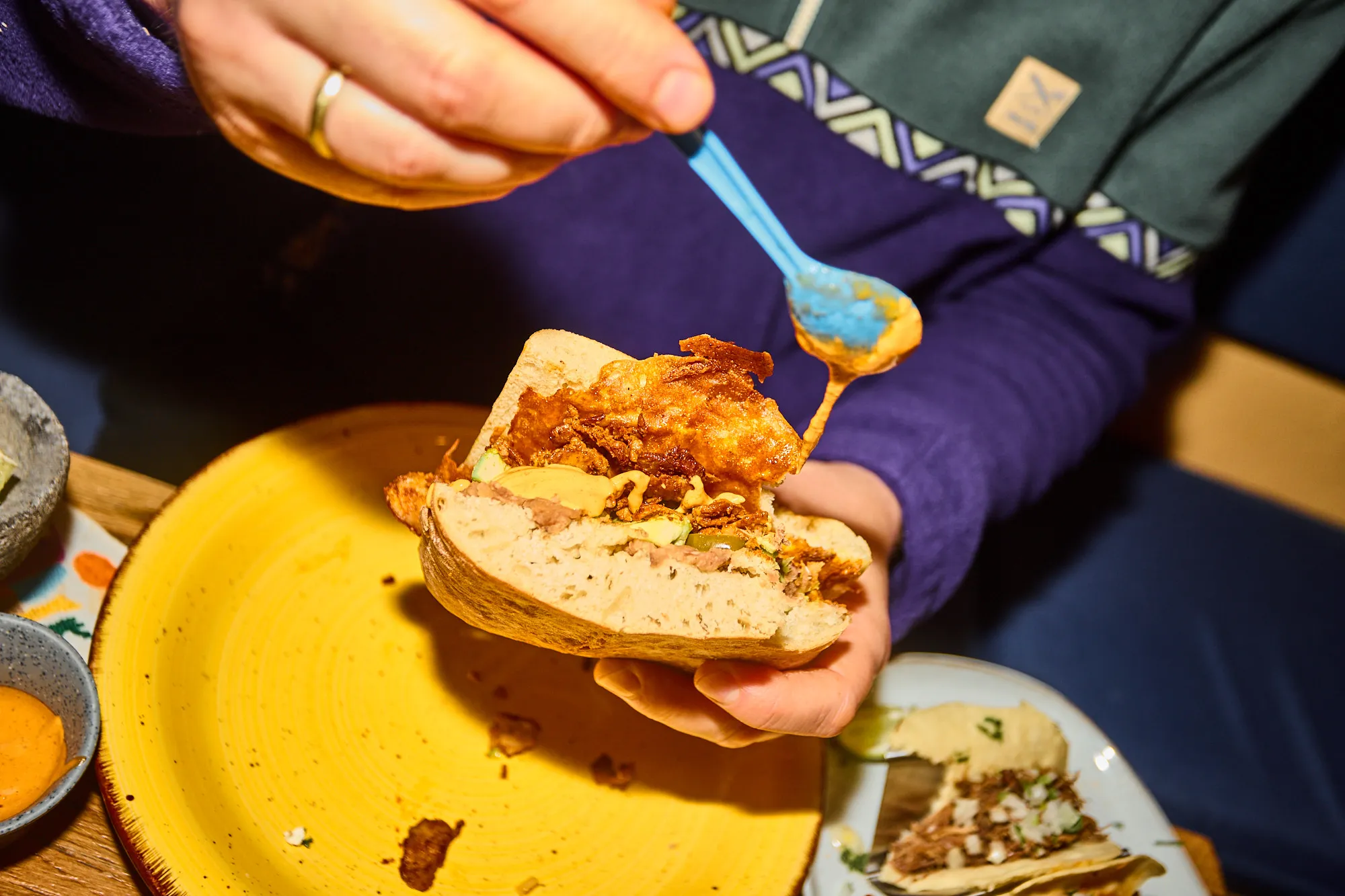 Tortas a La Chiquita Taquería étlapjáról