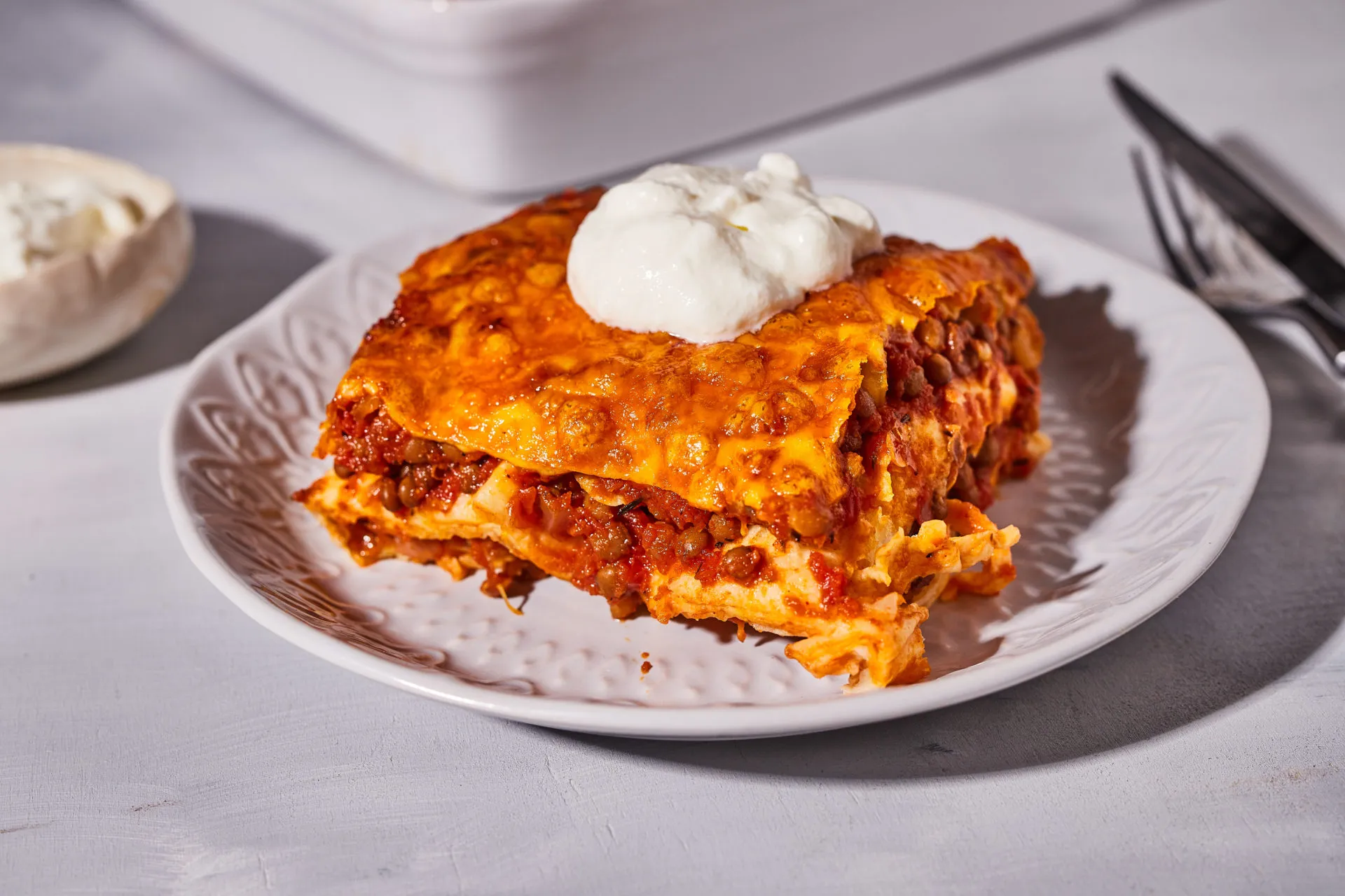 Lencsés vega enchilada