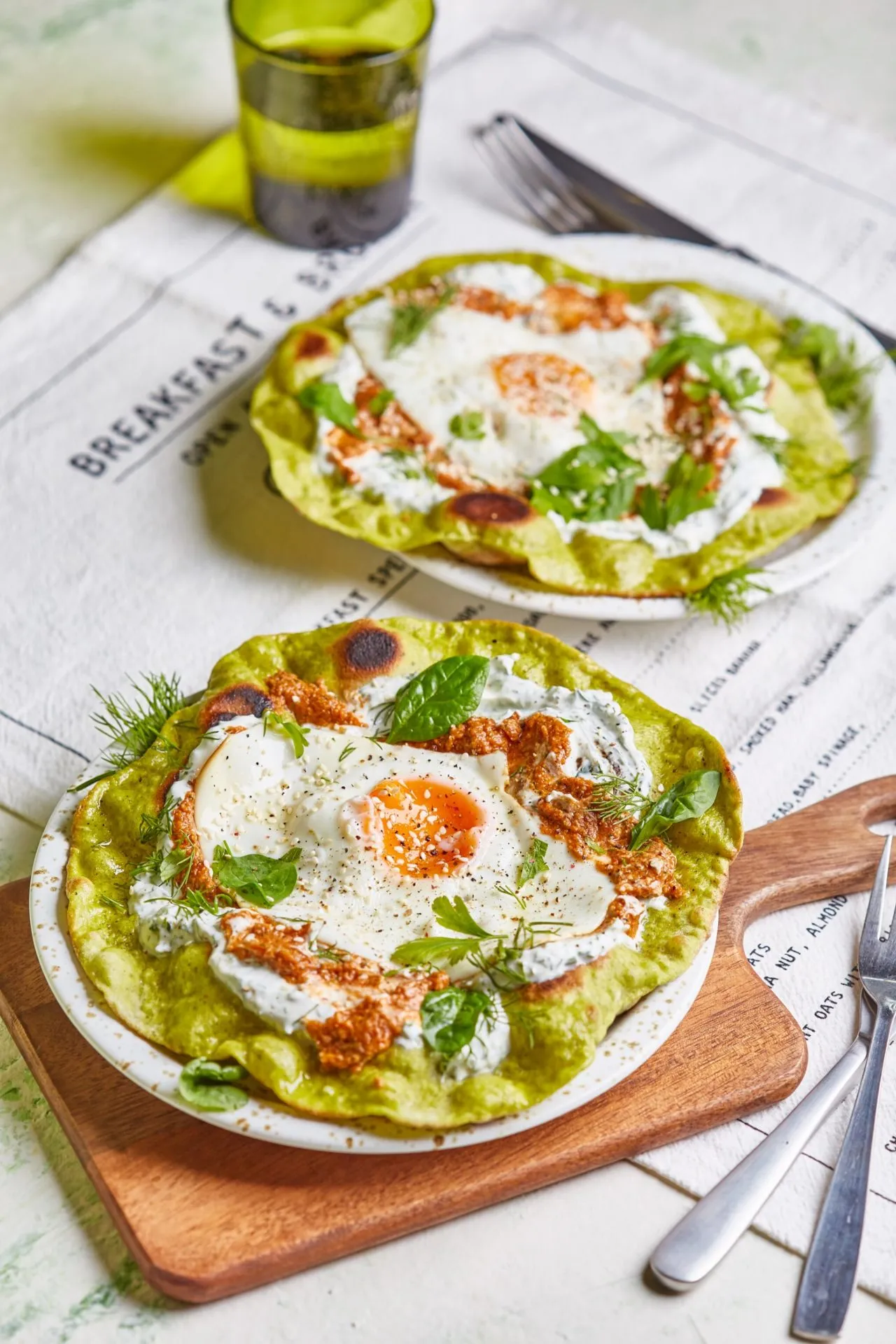 Naan lepényes tojásos reggeli