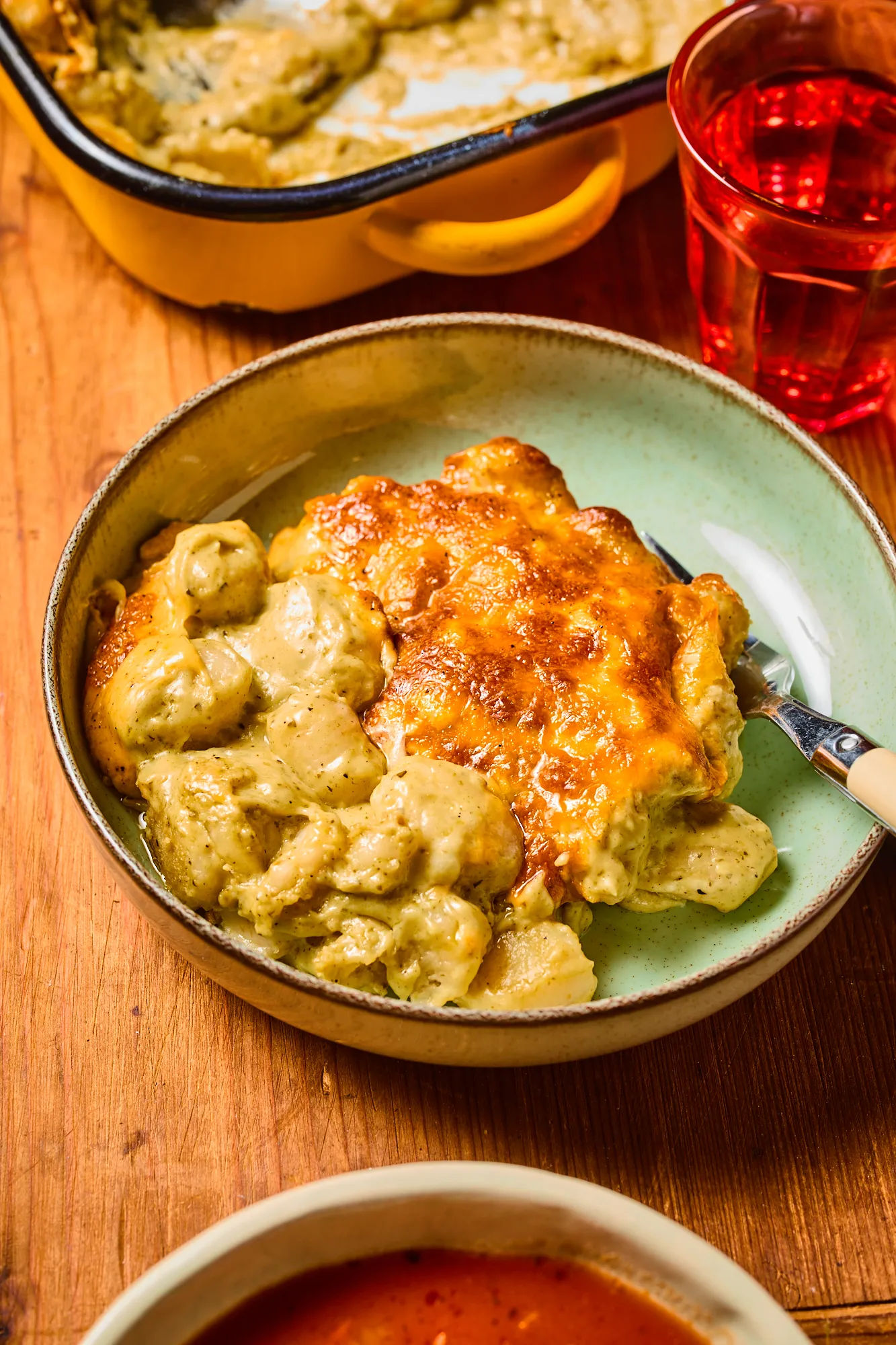 Pesztós-sajtos besütött gnocchi