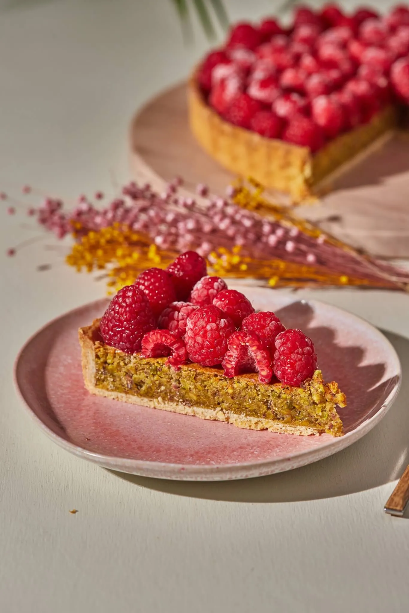 Pisztáciás-málnás frangipane