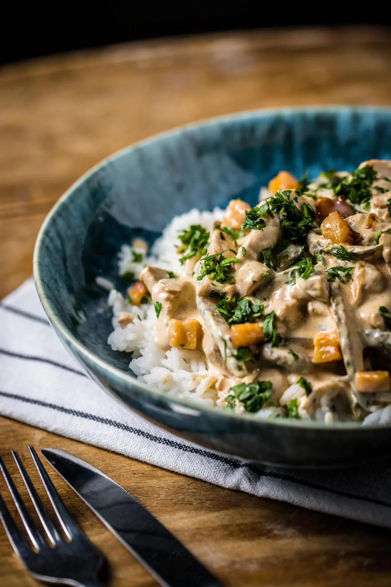 pulyka stroganoff módra