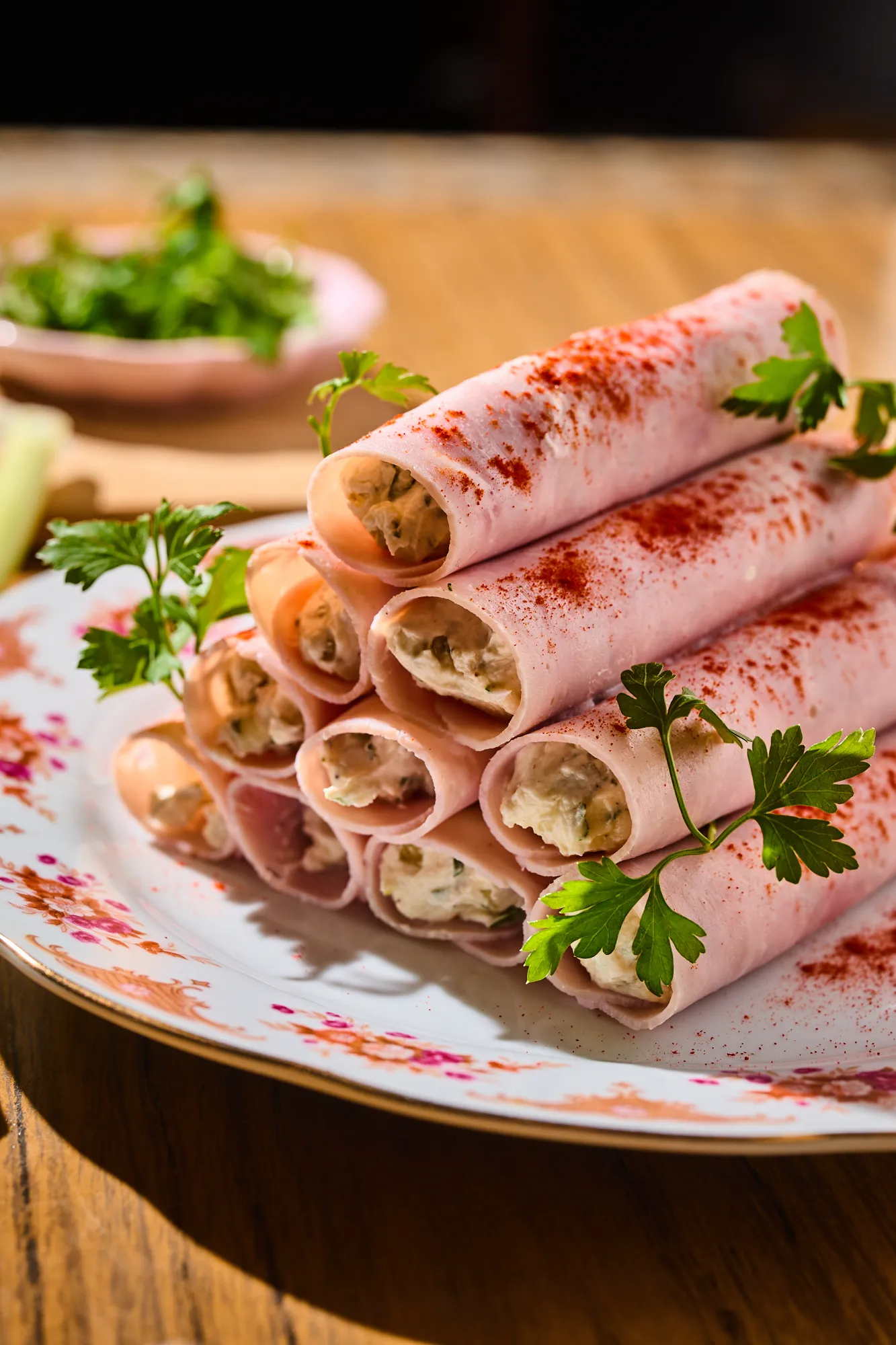 Sajtkrémes sonkatekercs