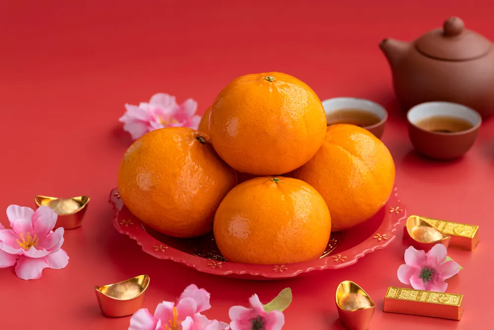 kínai újév 2025 szerencsehozó mandarin
