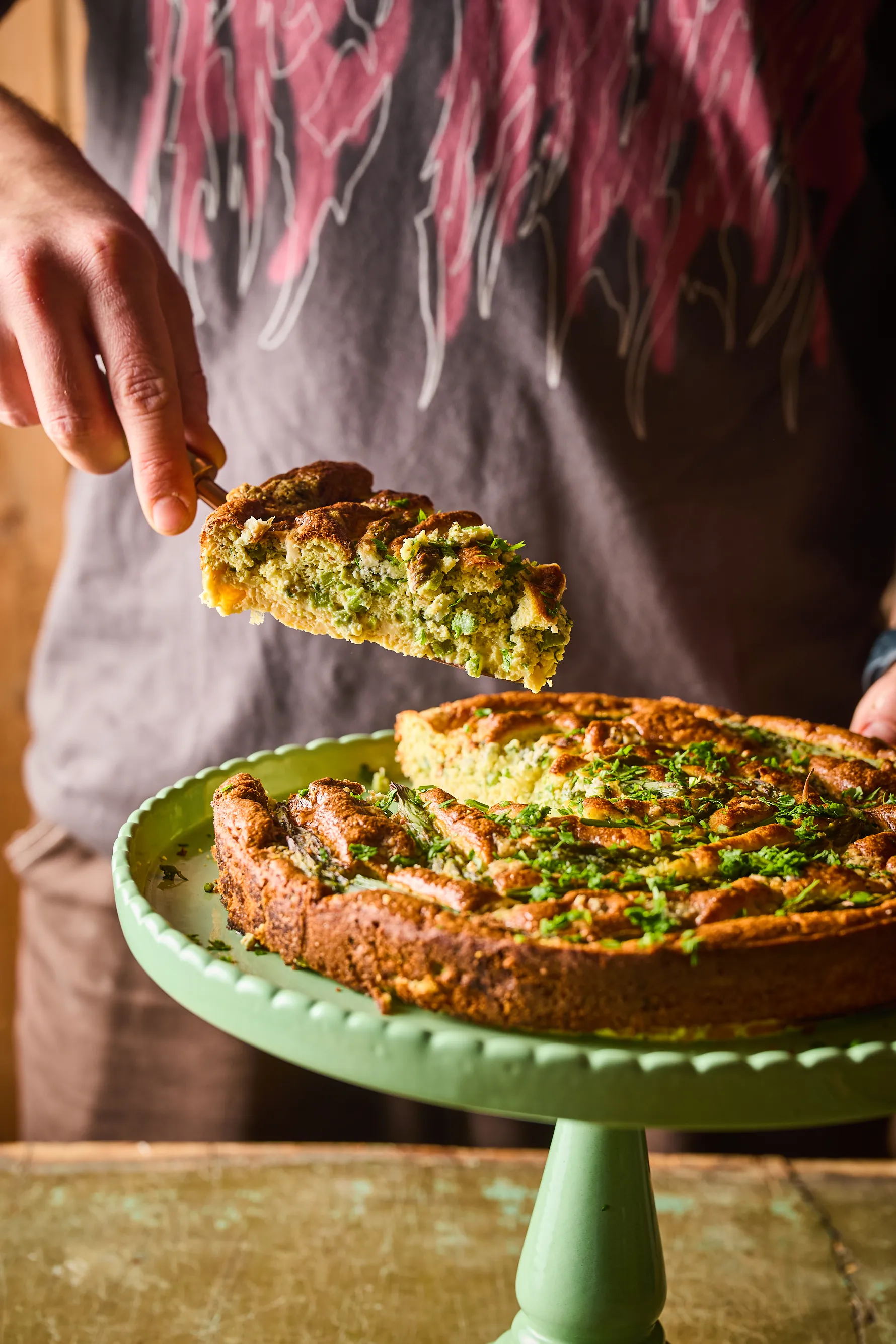 Spárgás frittata recept