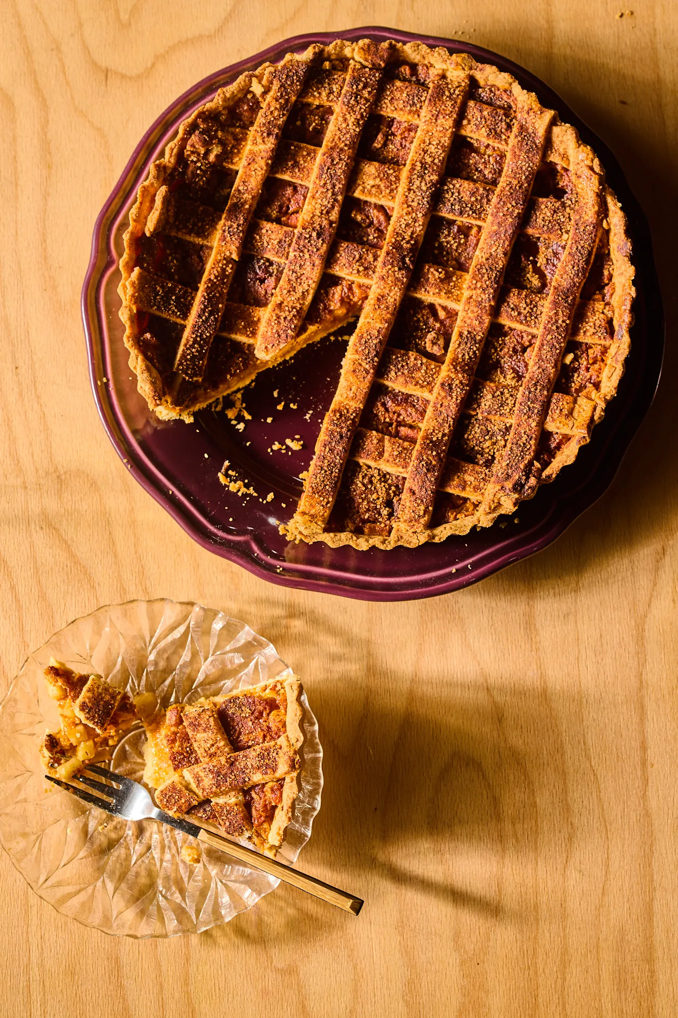 Sütőtökös almás pite rácsosan