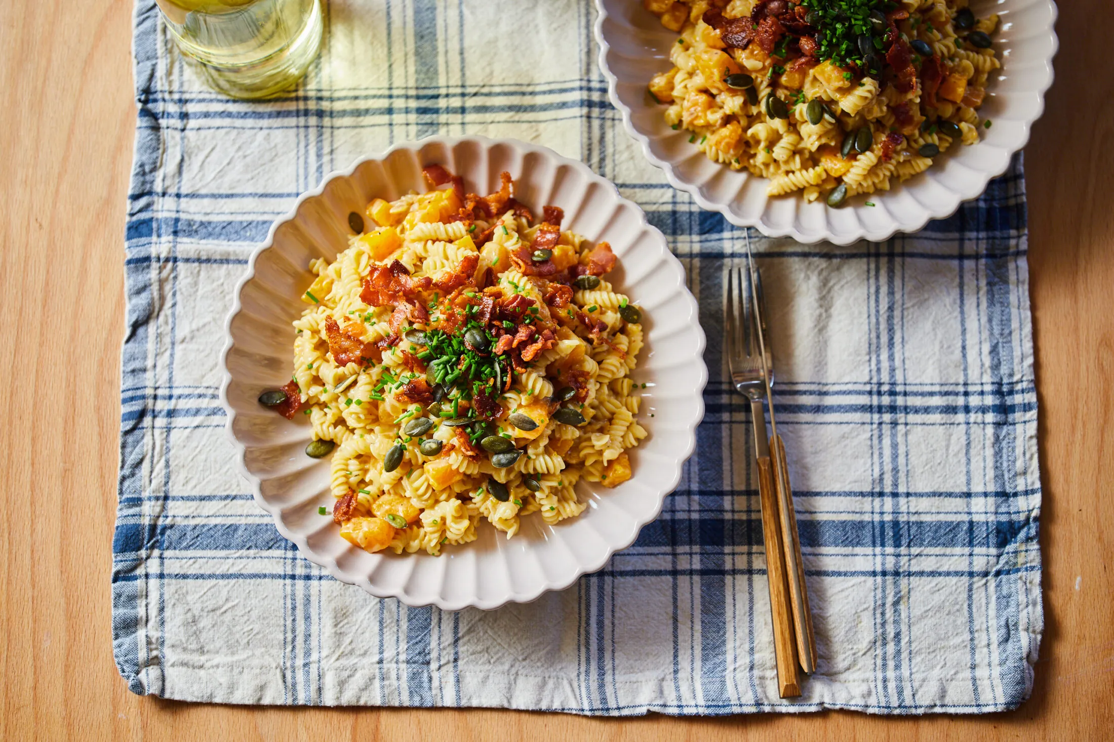 Sütőtökös expressz fusilli baconnel