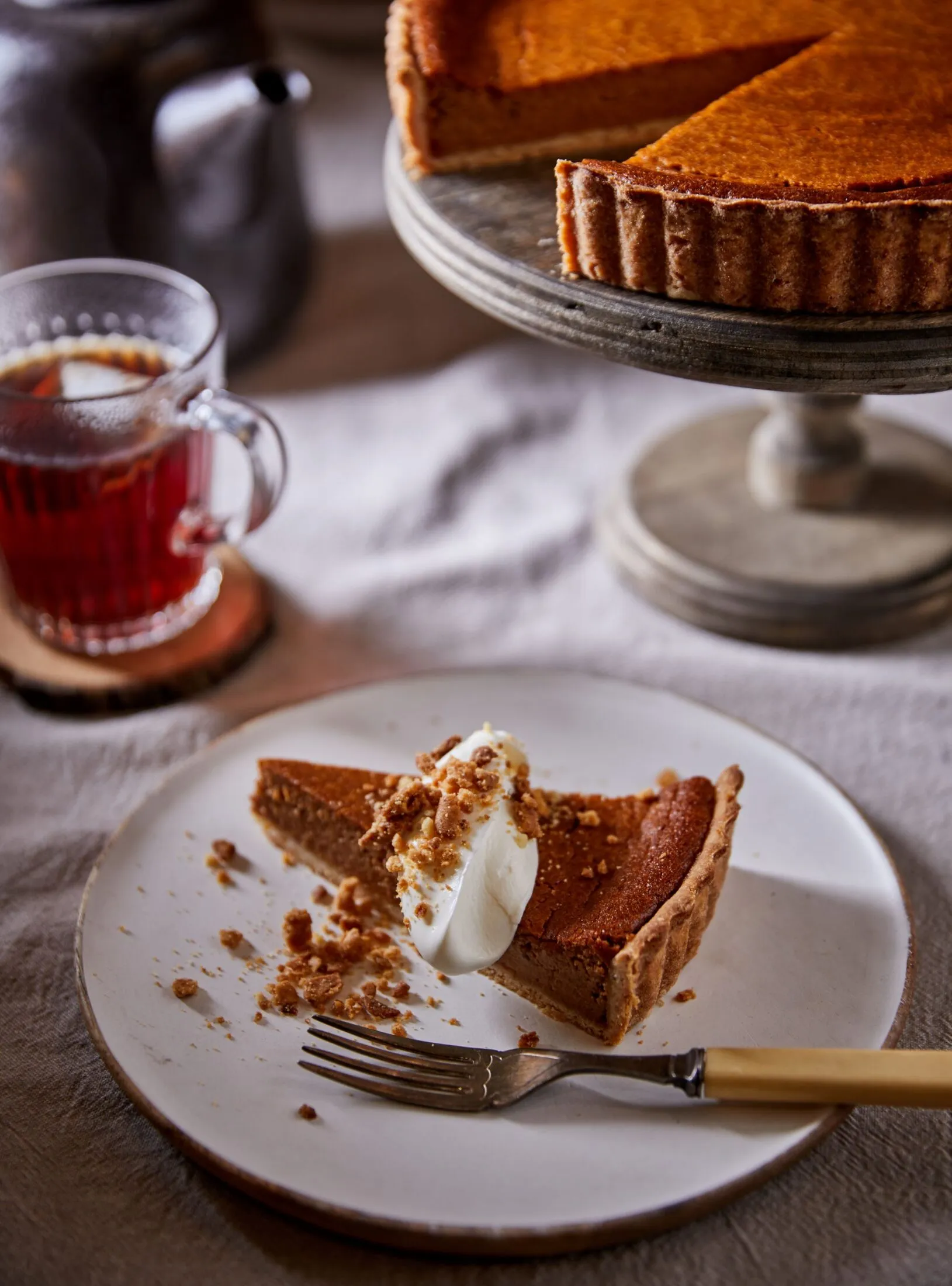 Fűszeres sütőtökös pite mascarponéval a tetején