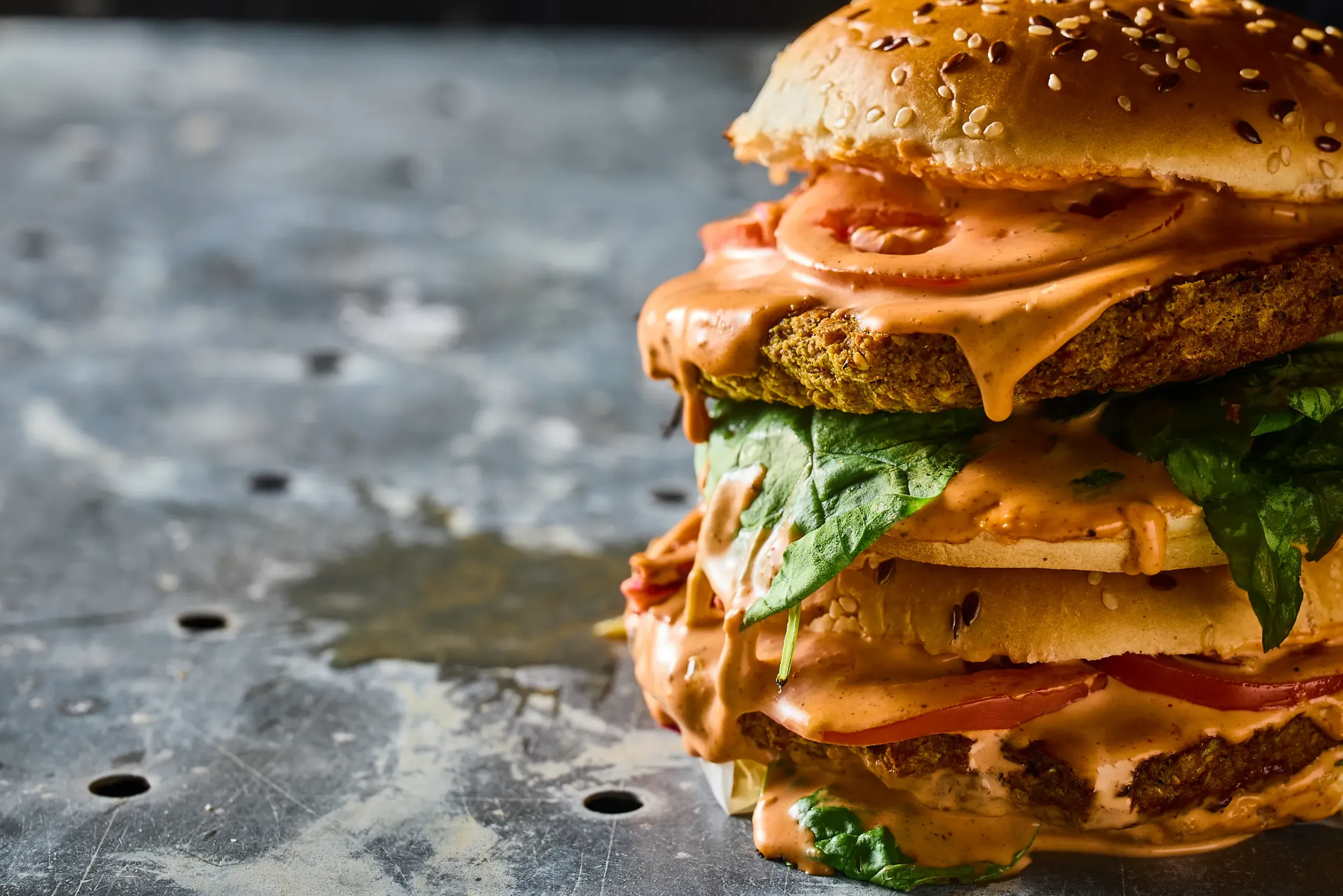 Sütőtökös vegán burger