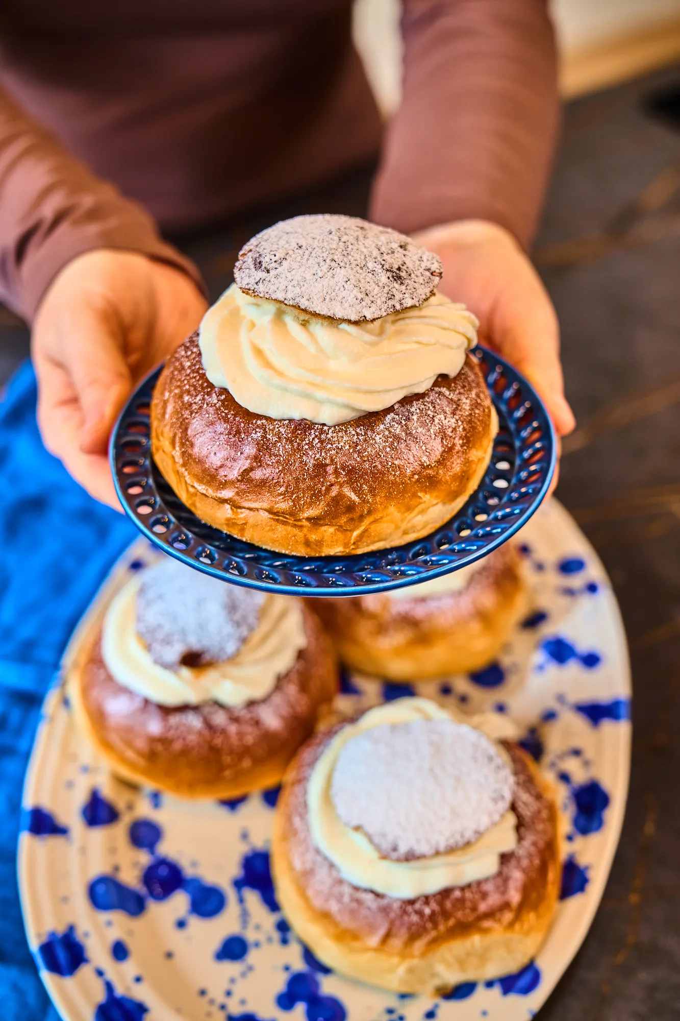 Svéd semla sok krémmel