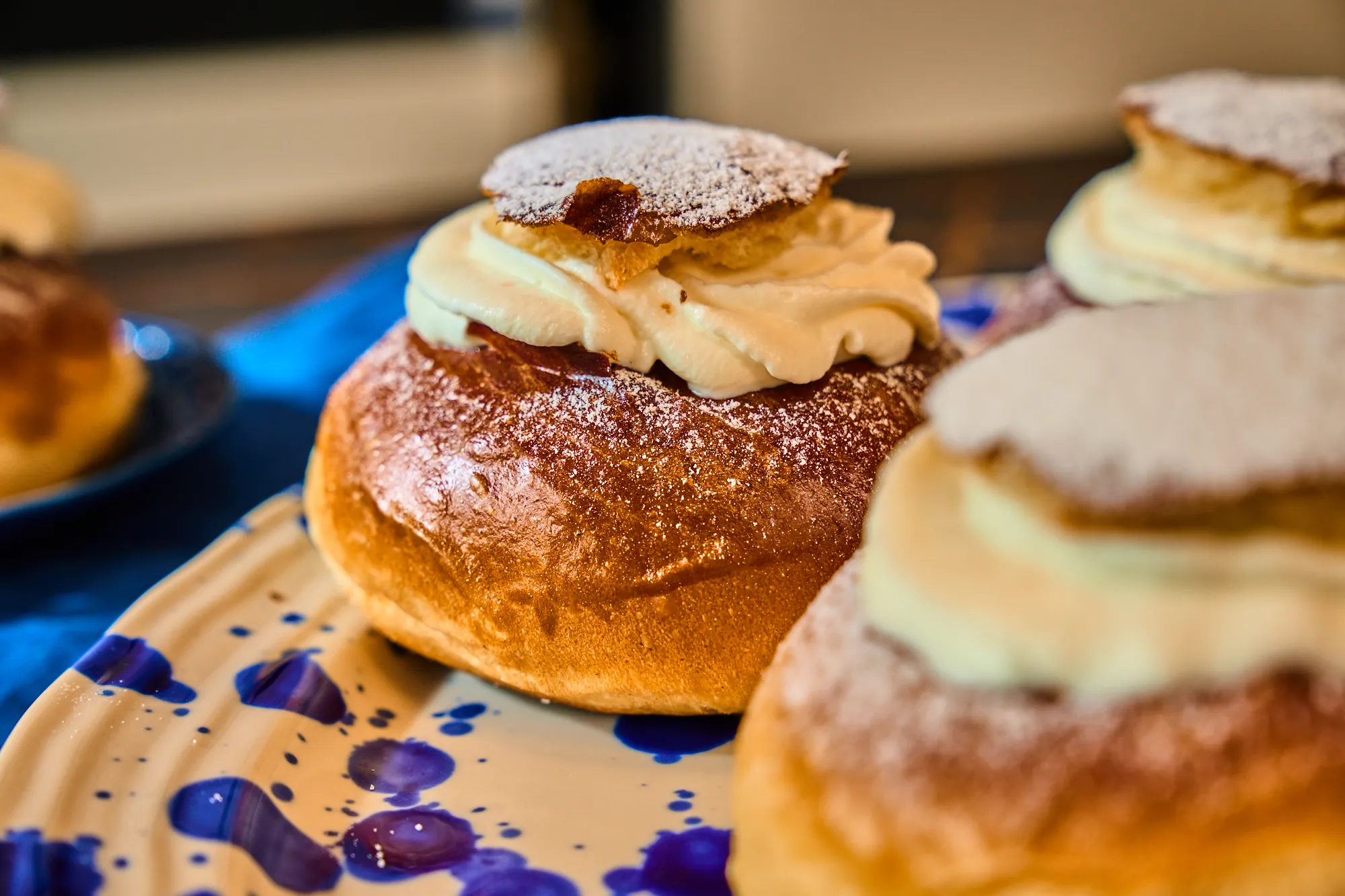 Svéd semla sok krémmel