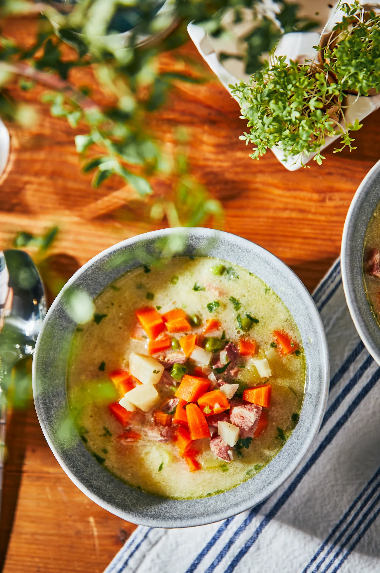 tejfölös sonkaleves