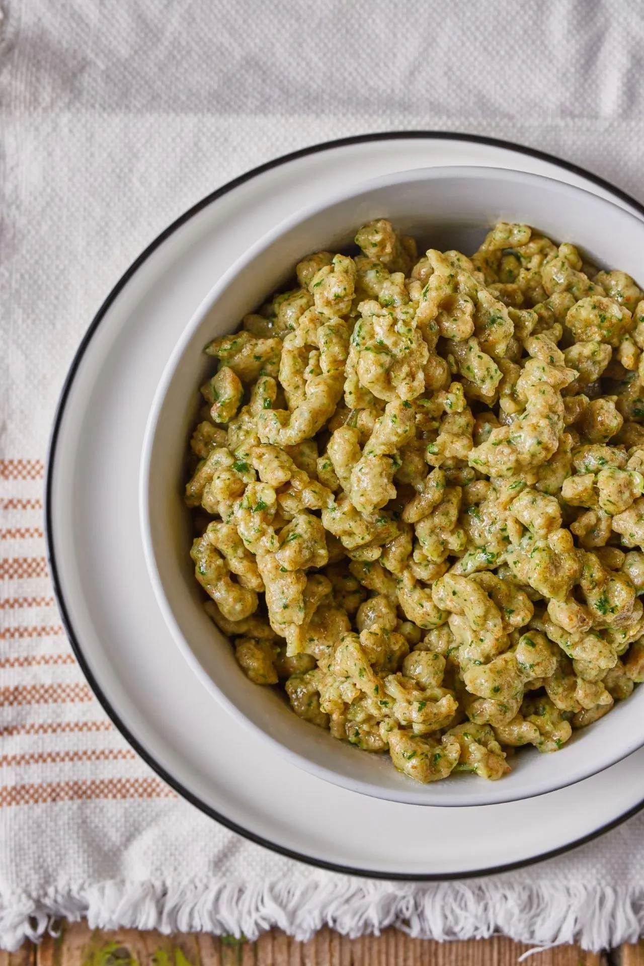 Teljes kiőrlésű spenótos nokedli