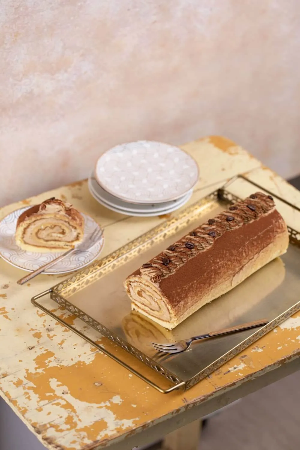 Tiramisu-piskótatekercs