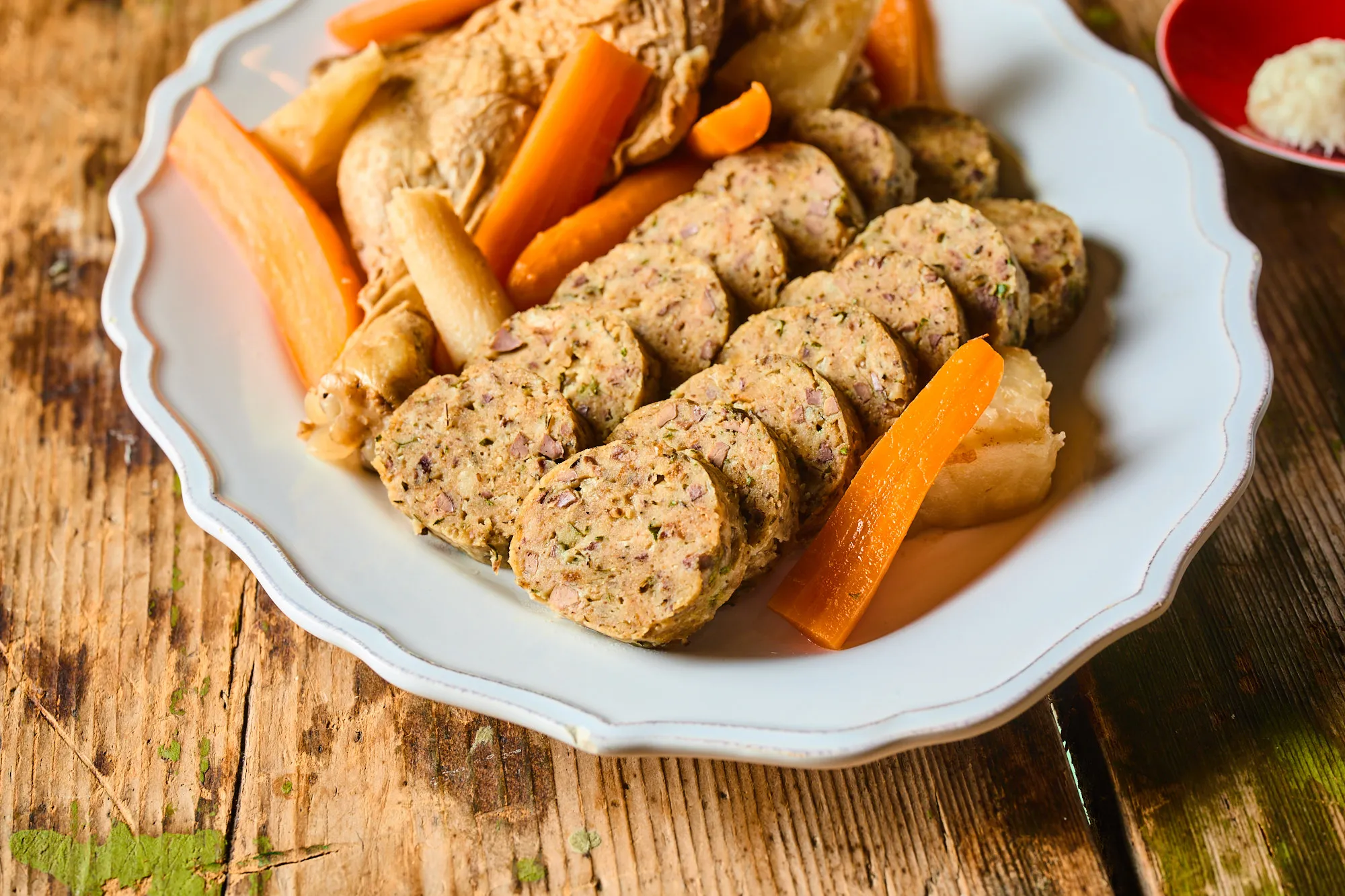 Töltelék húslevesbe zöldségekkel