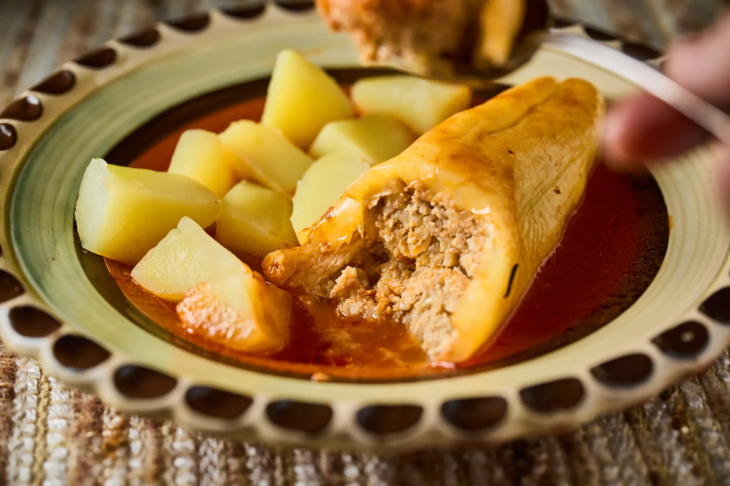 Töltött paprika darált hússal és bulgurral