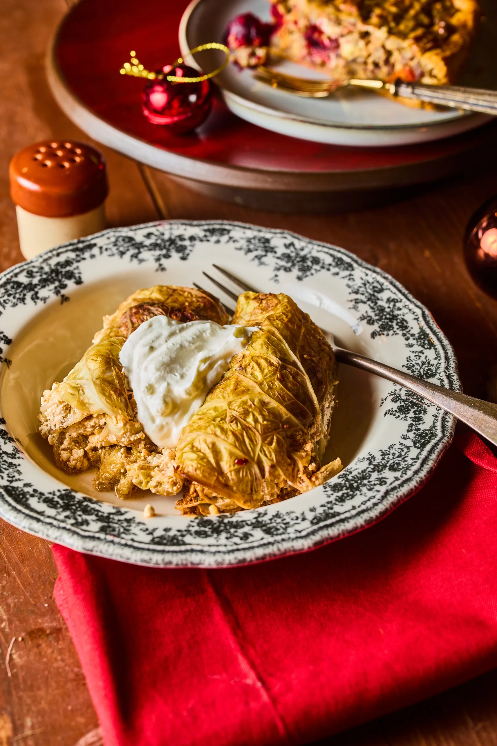 Húsmentes töltött káposzta sütőben sütve 