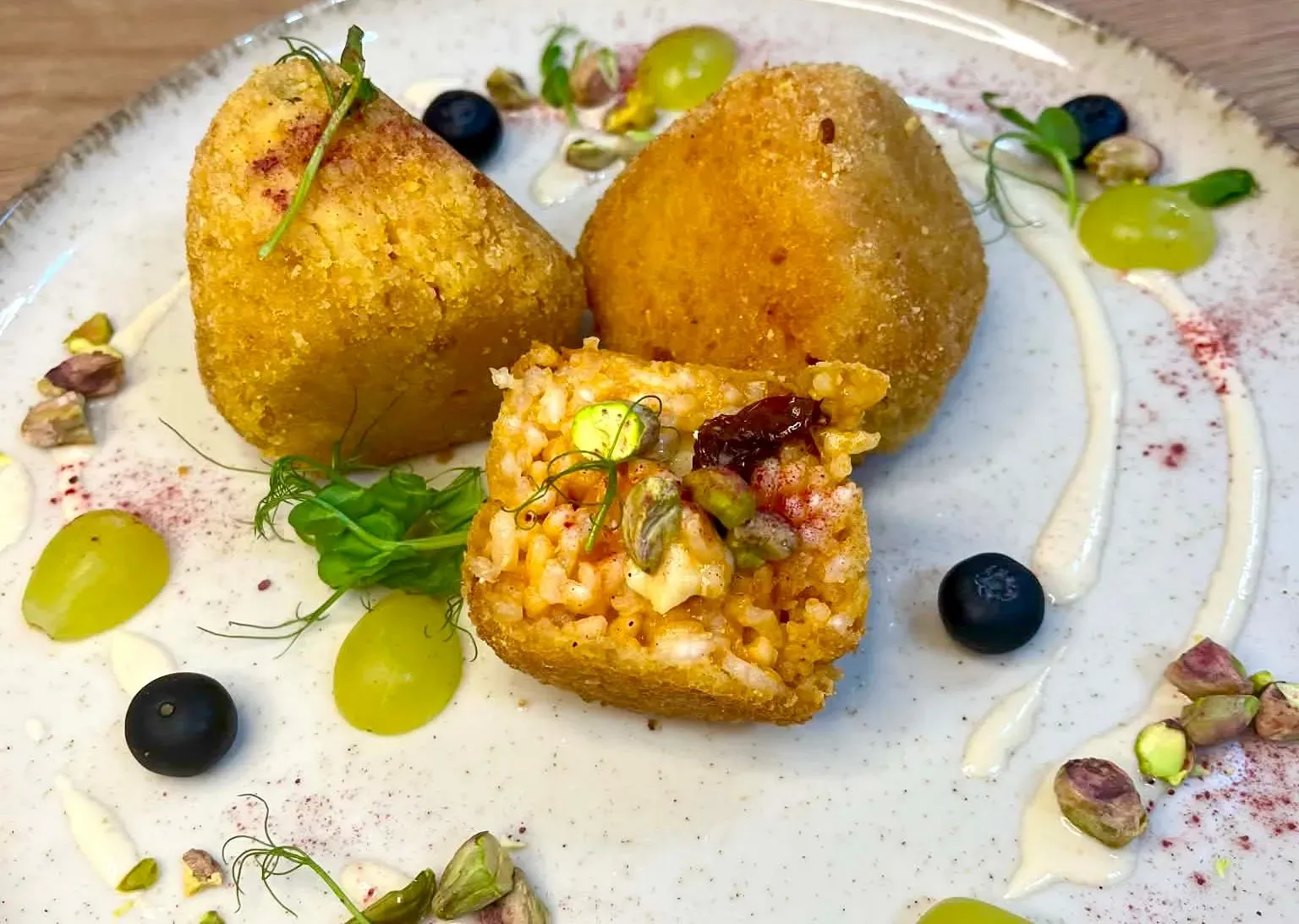 vegán arancini