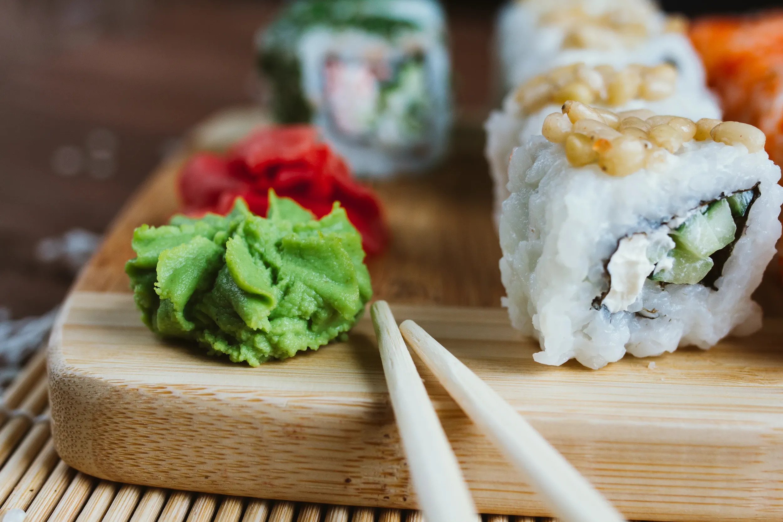 Sushi wasabival