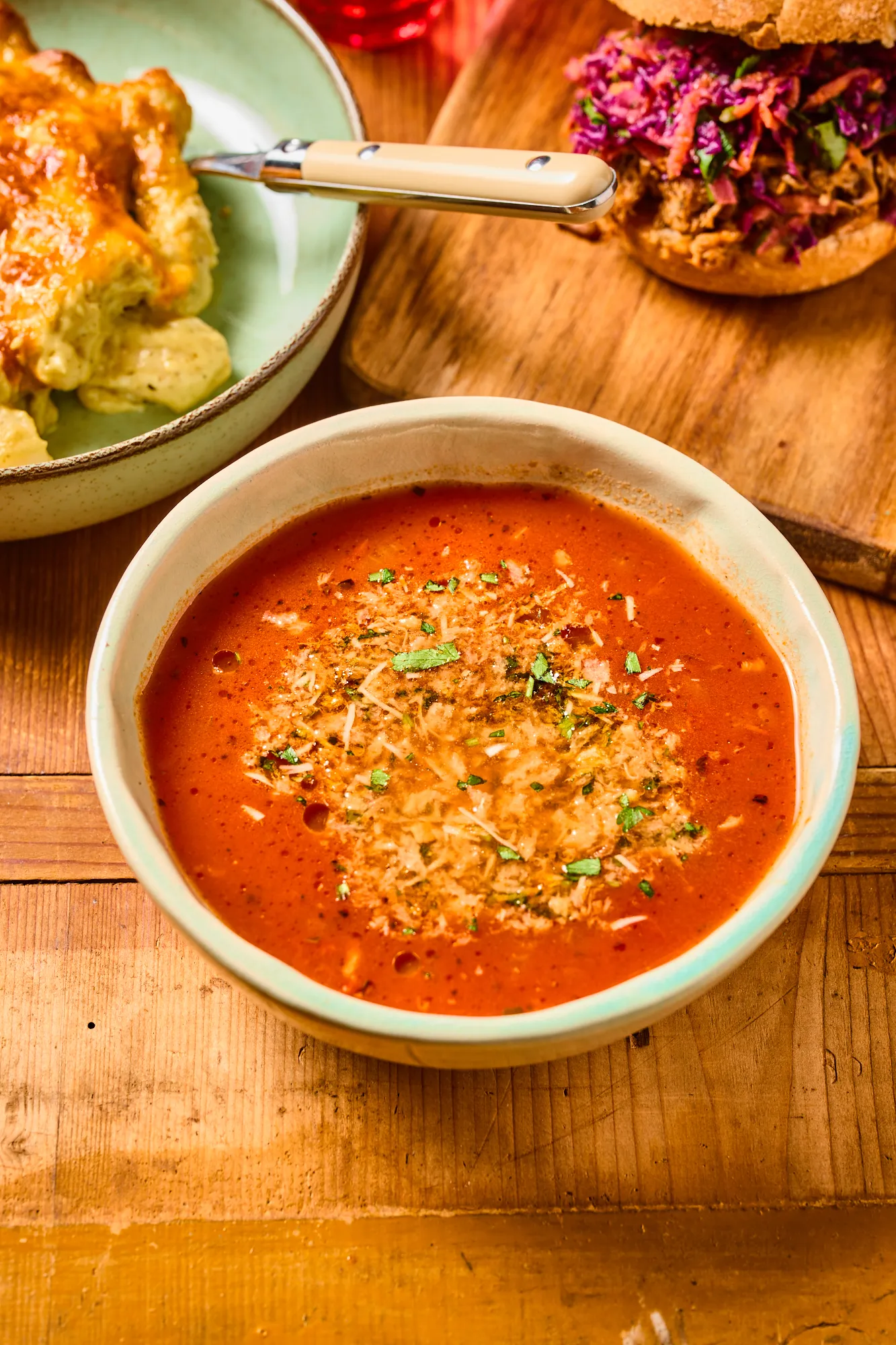 Zé-féle olasz paradicsomleves gremolatával