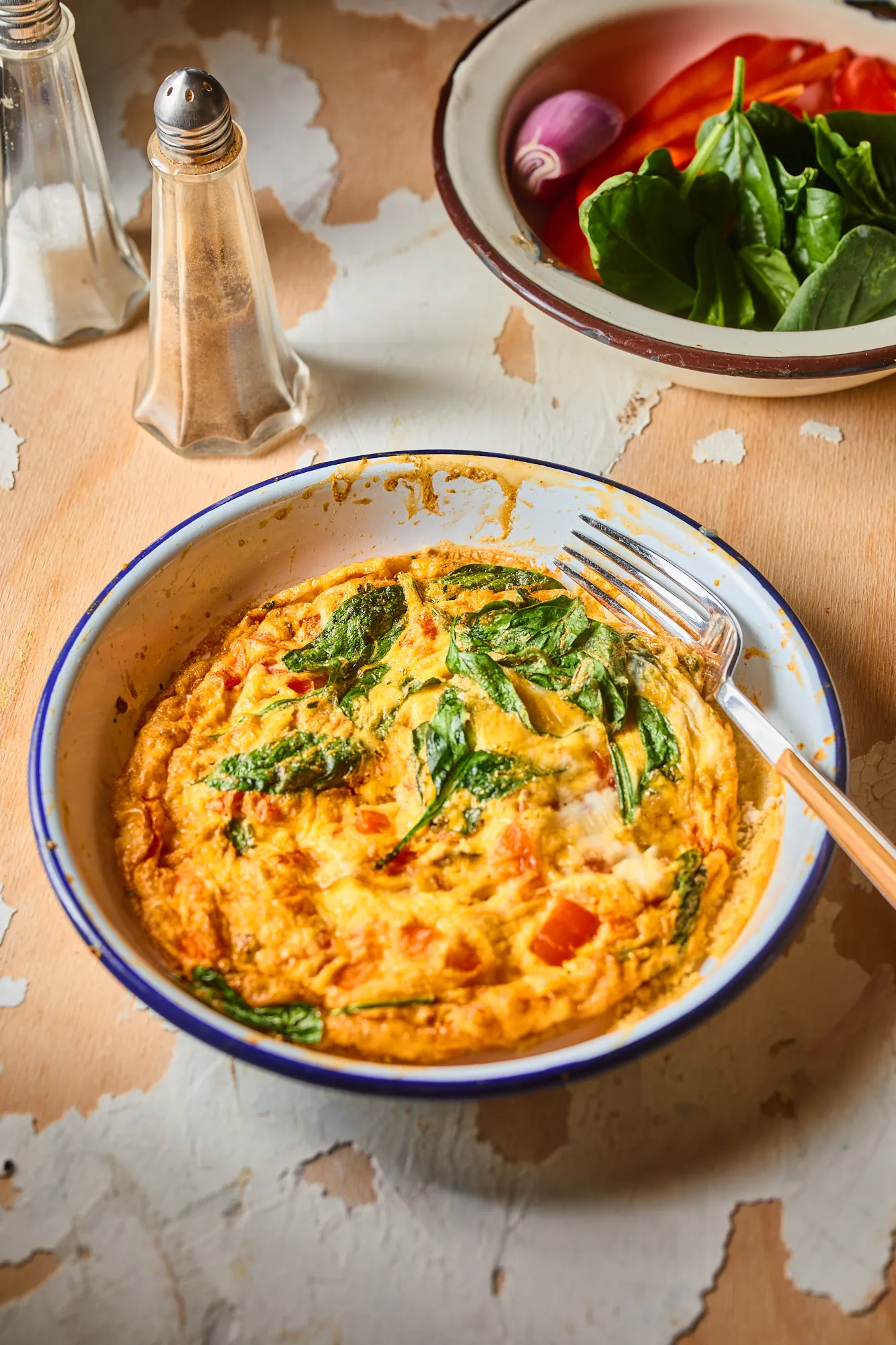 Zöldséges omlett air fryerben